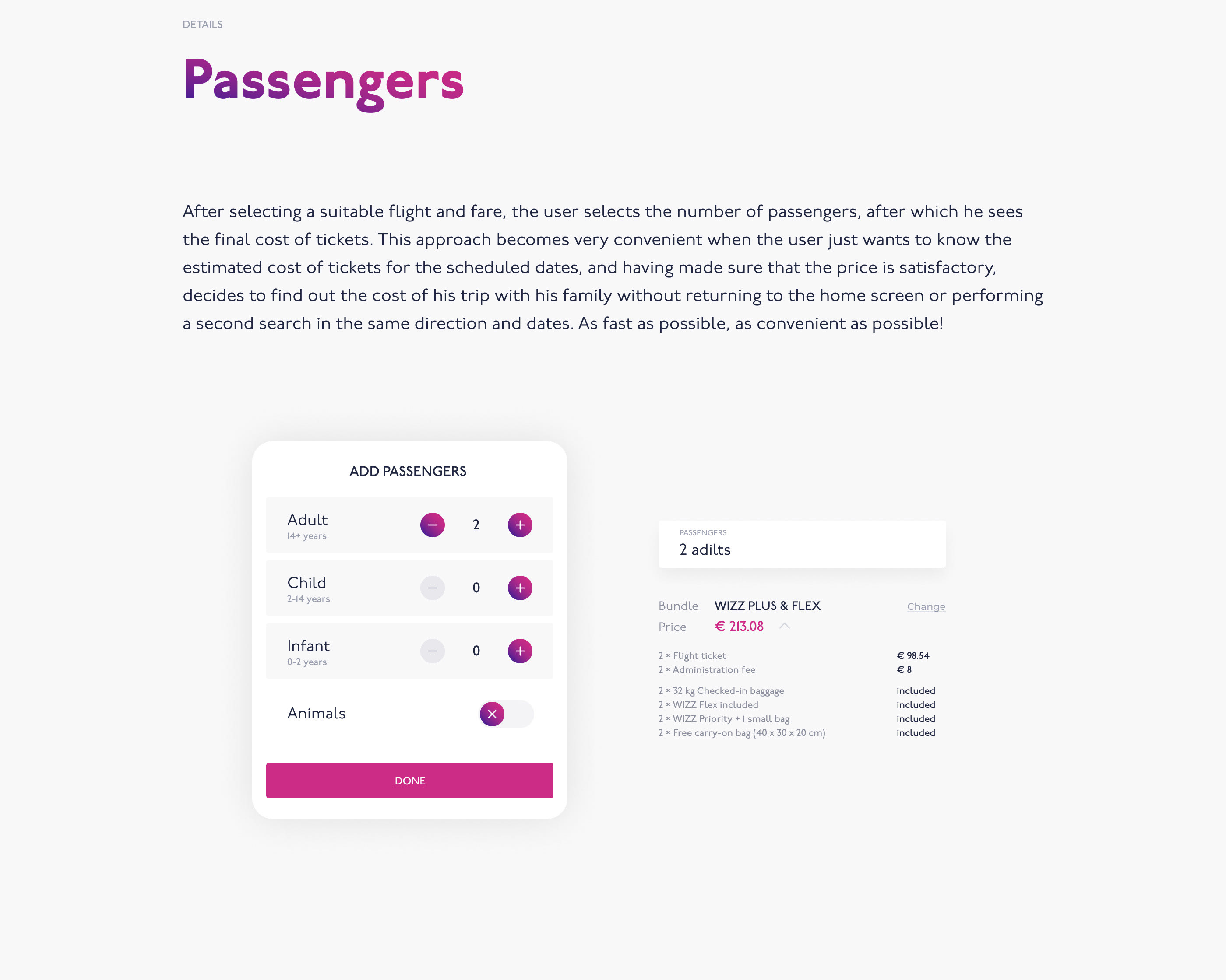 WIZZAIR. Mobile App Redesign Concept — Изображение №17 — Интерфейсы, Анимация на Dprofile