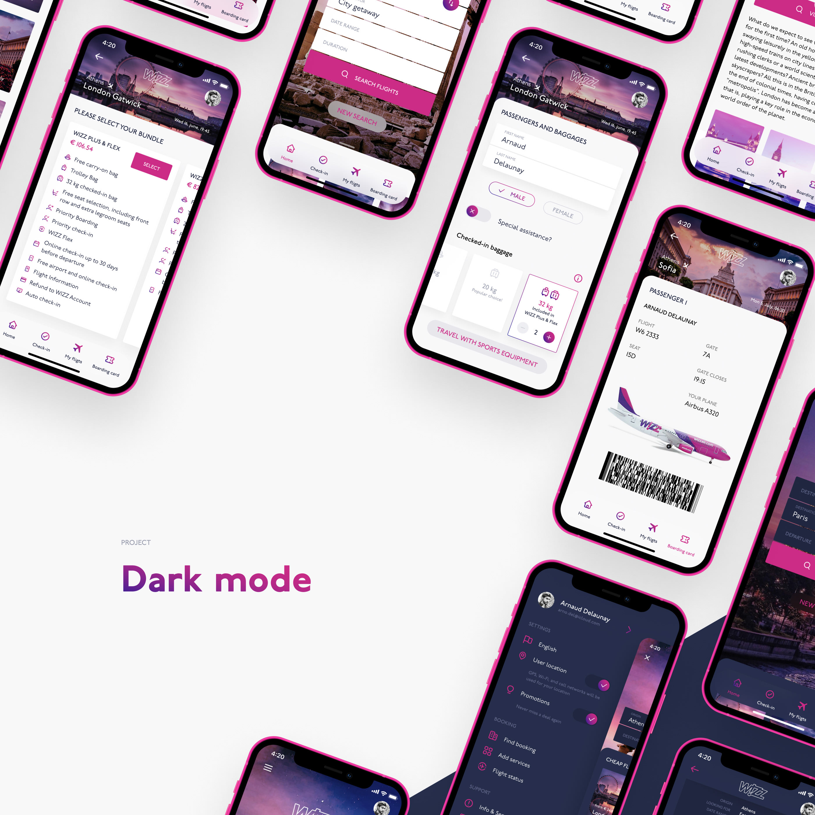 WIZZAIR. Mobile App Redesign Concept — Изображение №22 — Интерфейсы, Анимация на Dprofile