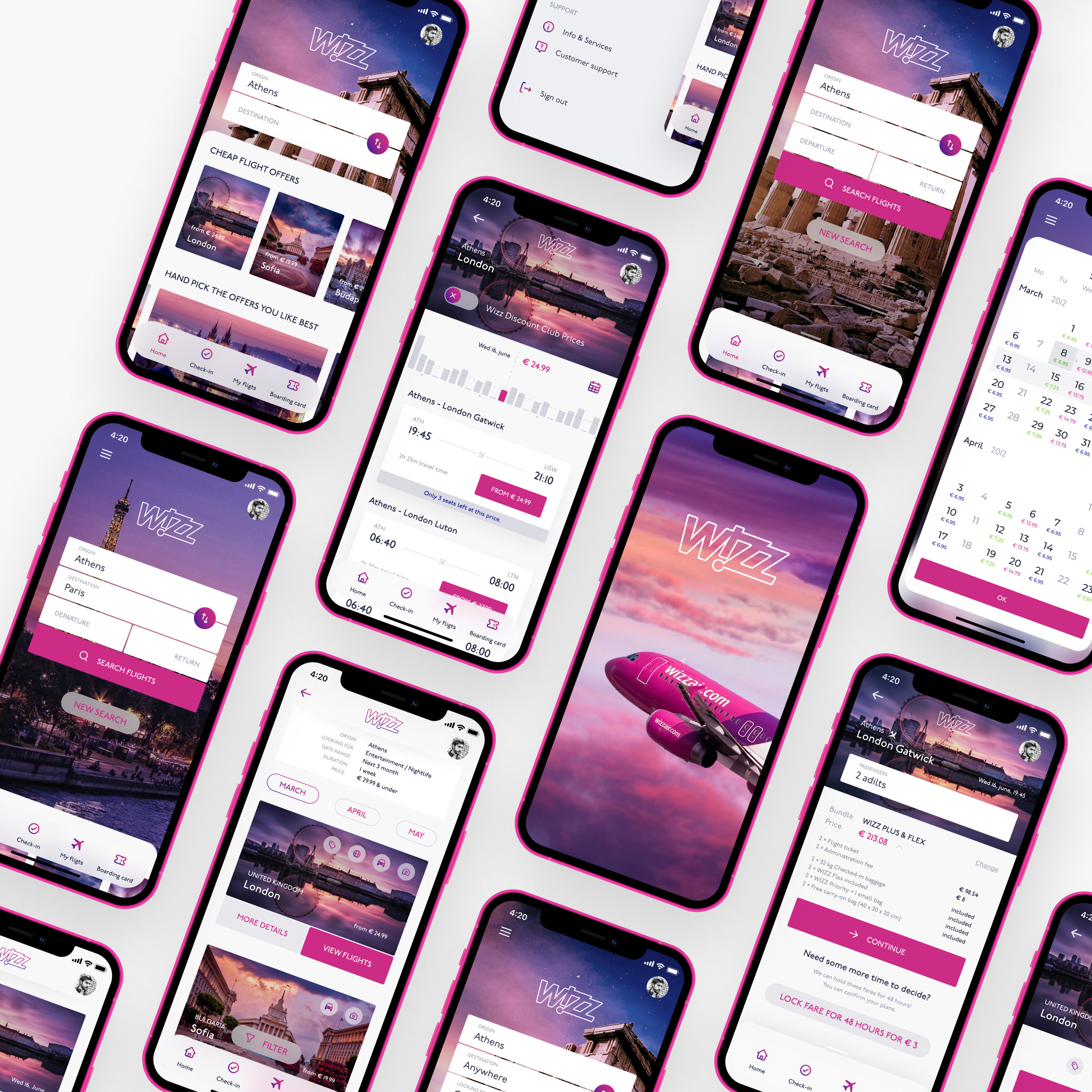 WIZZAIR. Mobile App Redesign Concept — Изображение №21 — Интерфейсы, Анимация на Dprofile
