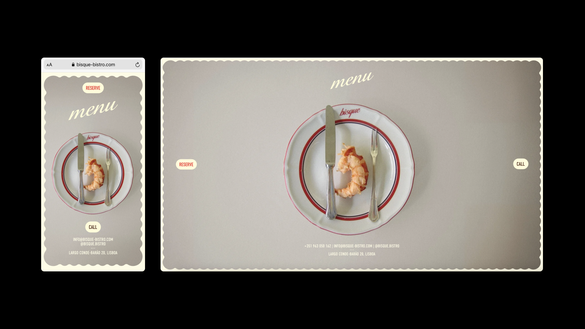 BISQUE BISTRO VISUAL IDENTITY — Изображение №9 — Брендинг, Графика на Dprofile