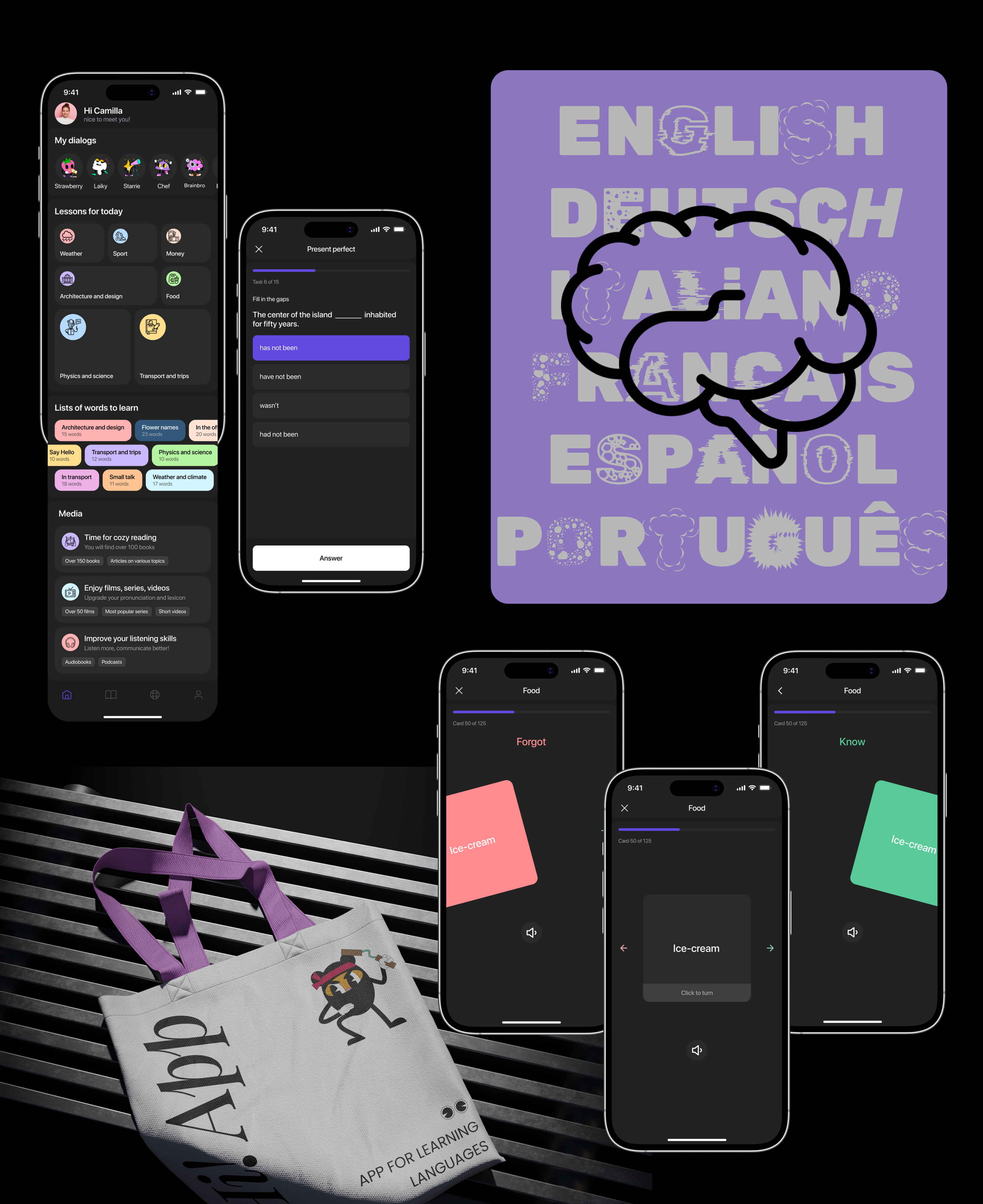 Hi! - language learning app — Изображение №6 — Интерфейсы, Брендинг на Dprofile
