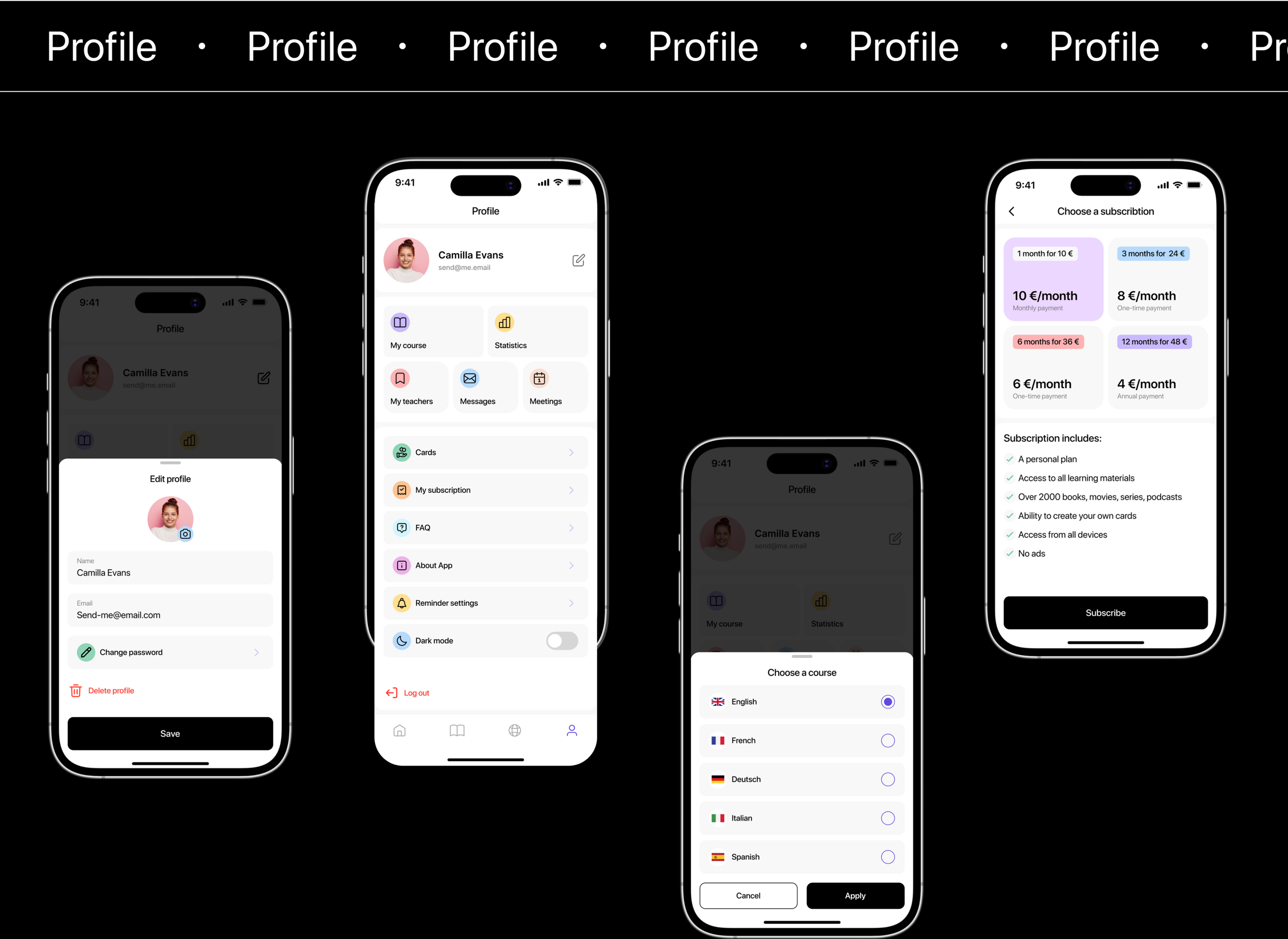 Hi! - language learning app — Изображение №14 — Интерфейсы, Брендинг на Dprofile