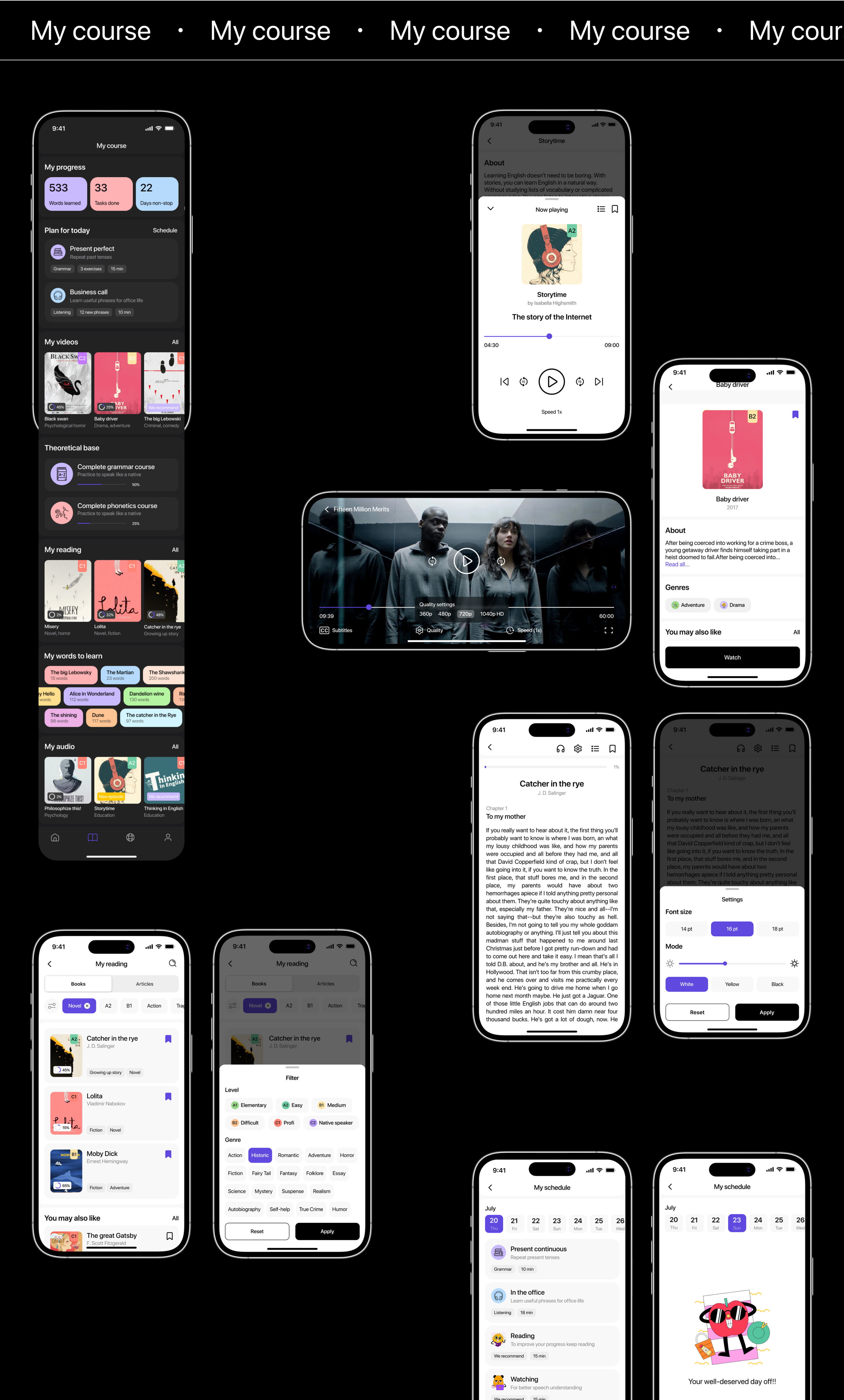 Hi! - language learning app — Изображение №10 — Интерфейсы, Брендинг на Dprofile