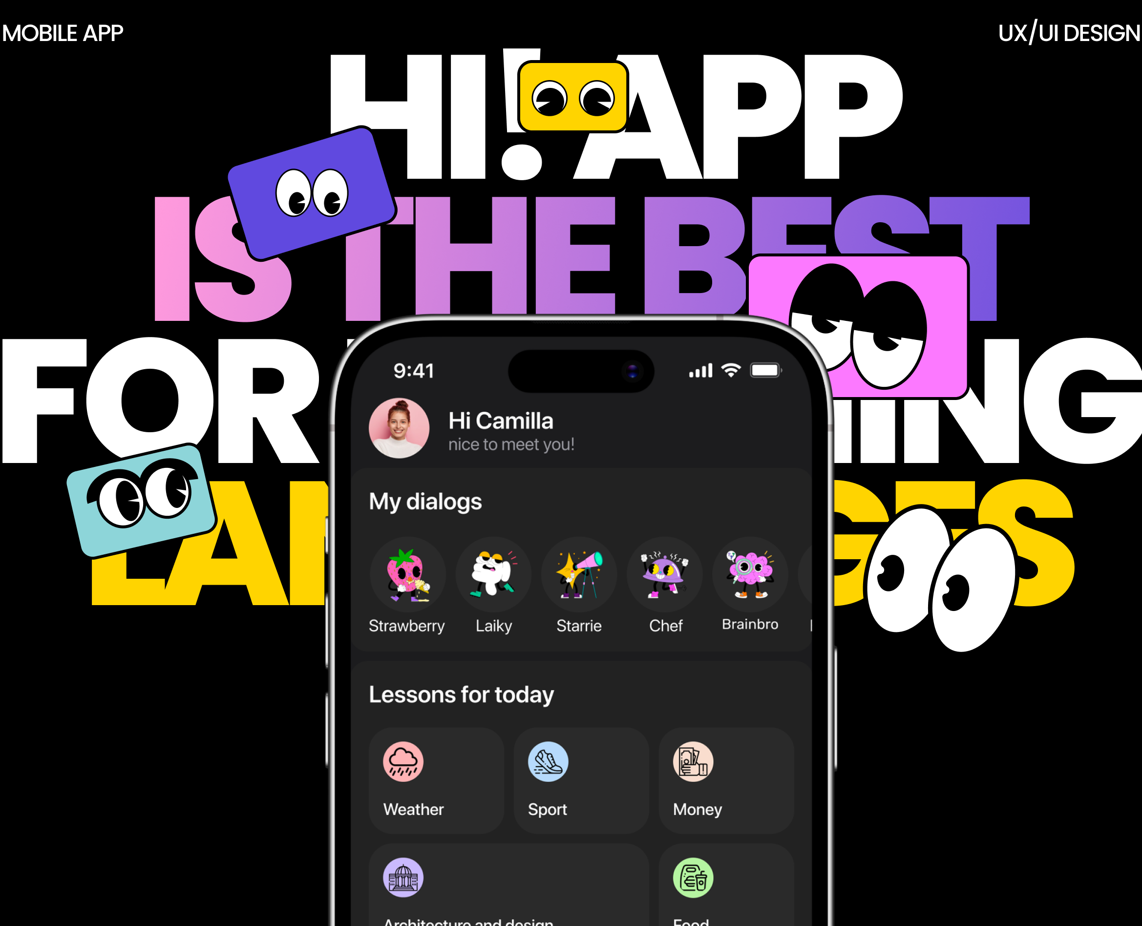 Hi! - language learning app на Dprofile