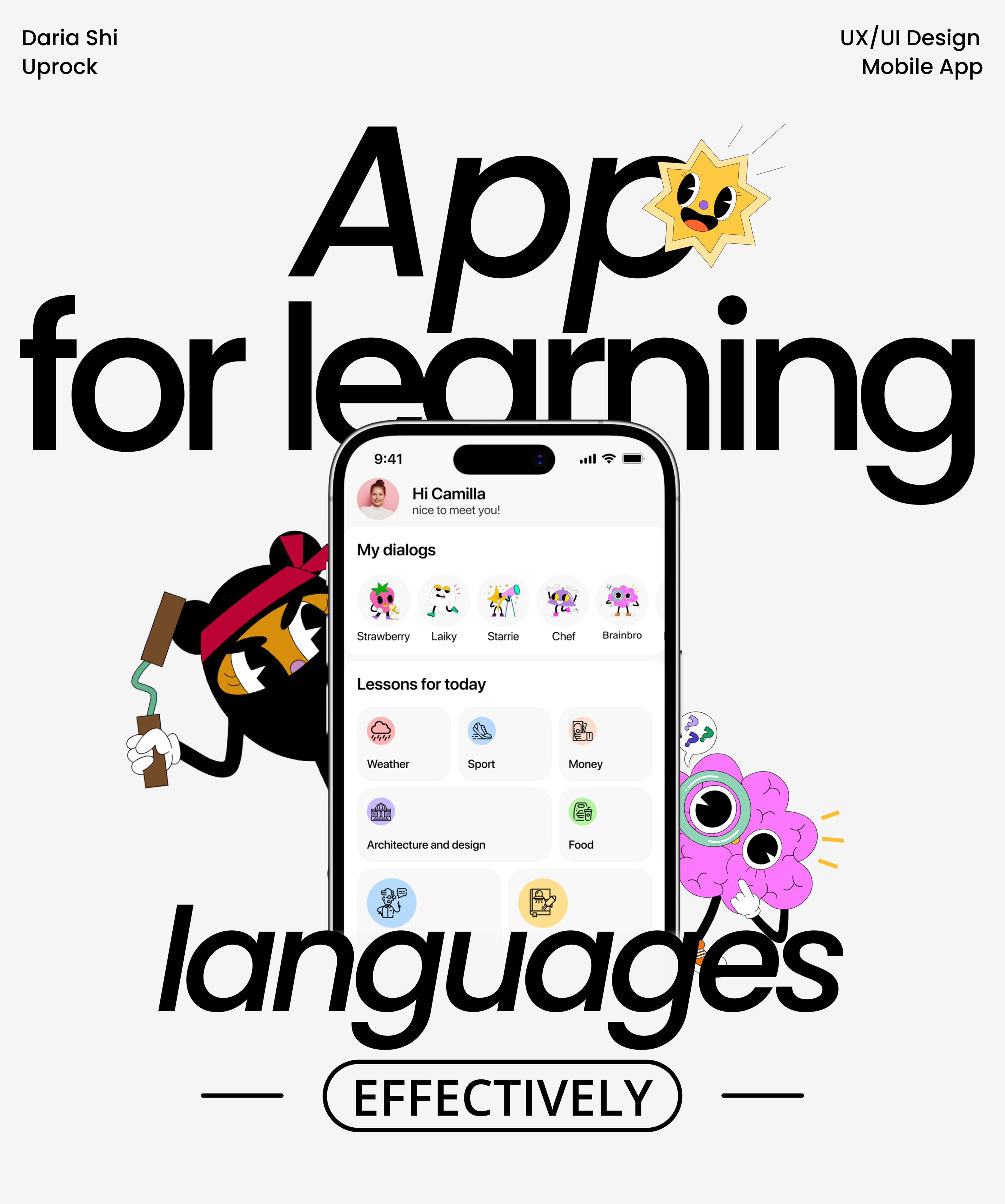 Hi! - language learning app — Изображение №1 — Интерфейсы, Брендинг на Dprofile