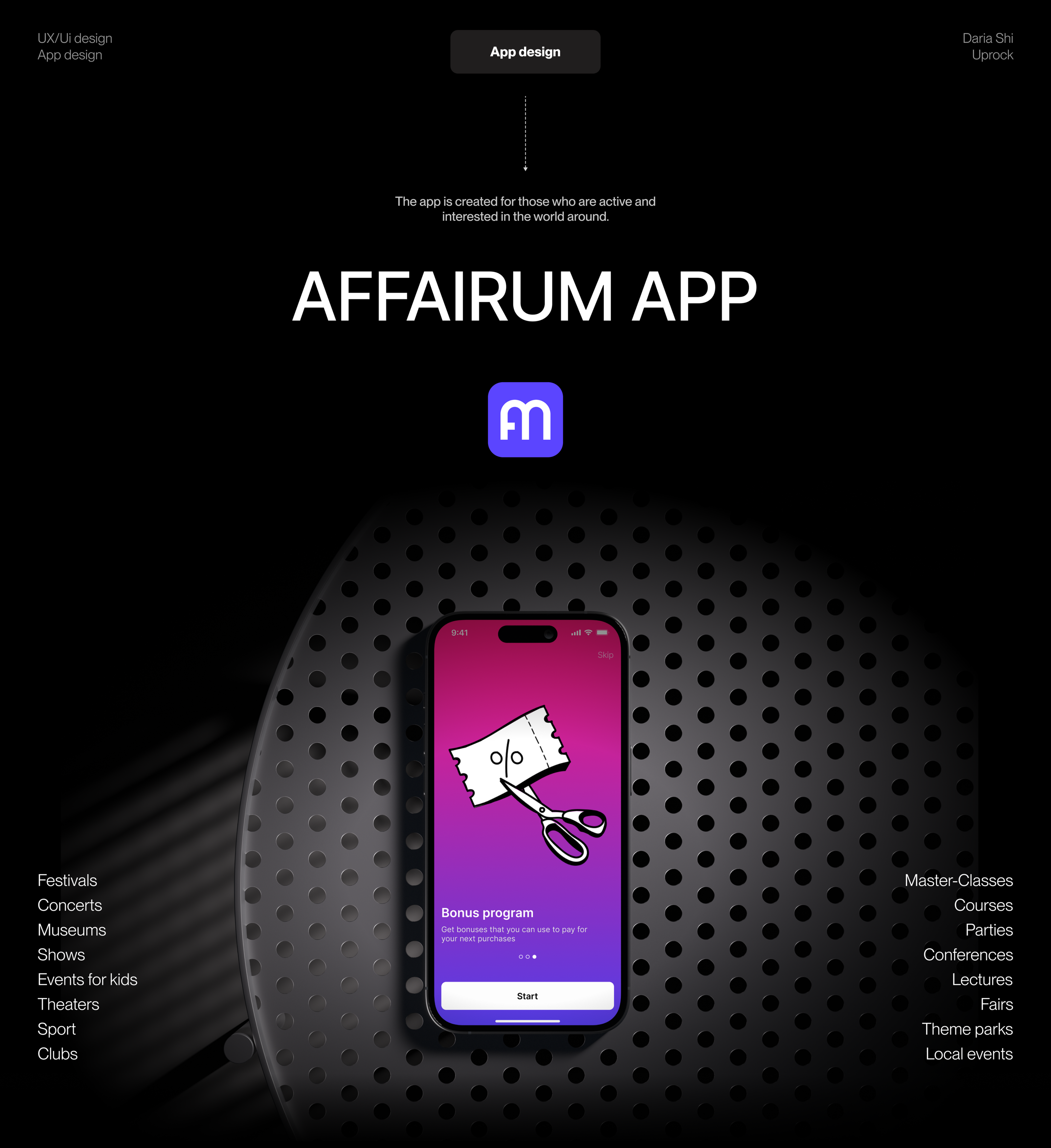 Affairum | Event mobile app — Изображение №1 — Интерфейсы на Dprofile