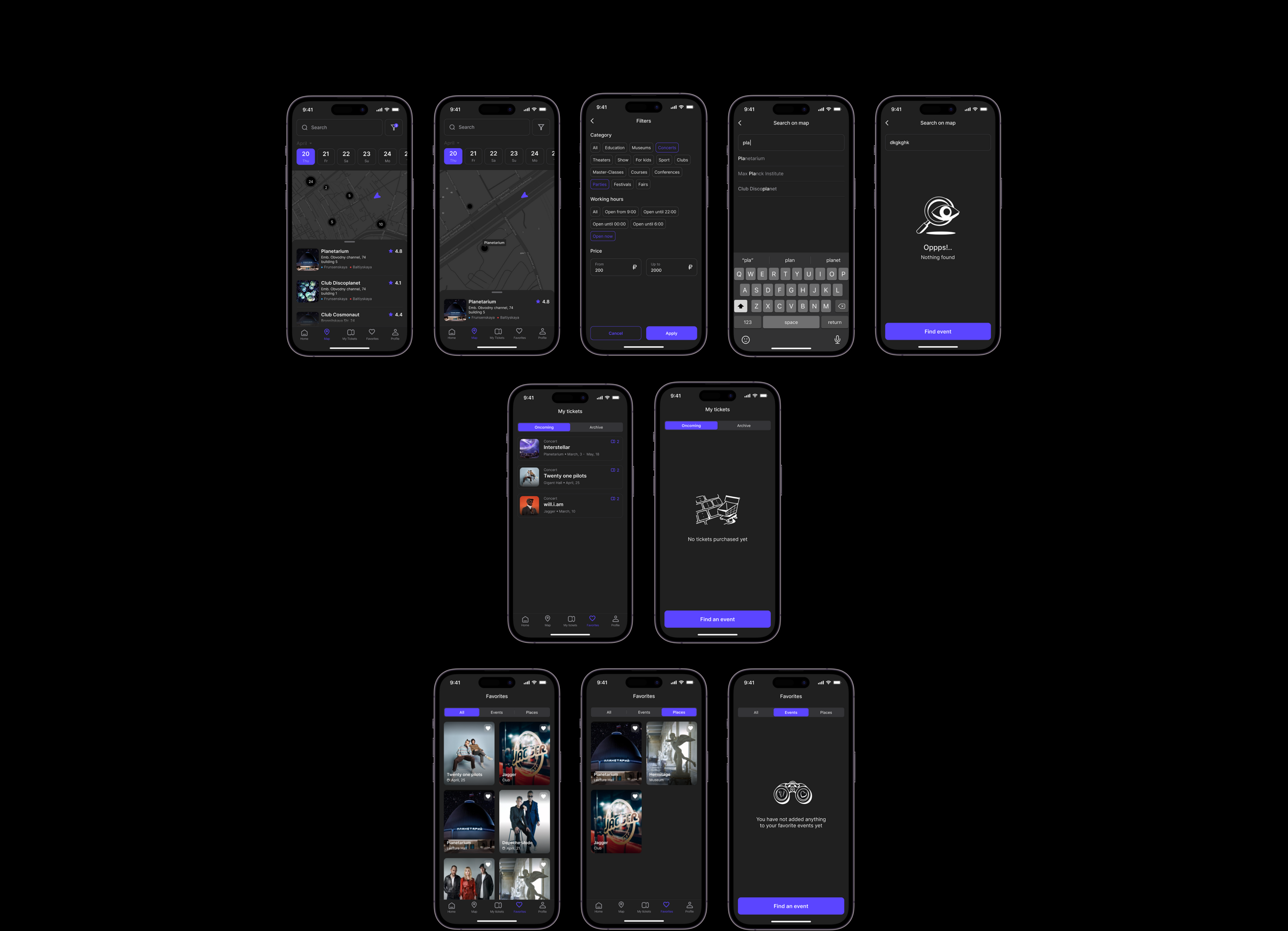Affairum | Event mobile app — Изображение №17 — Интерфейсы на Dprofile
