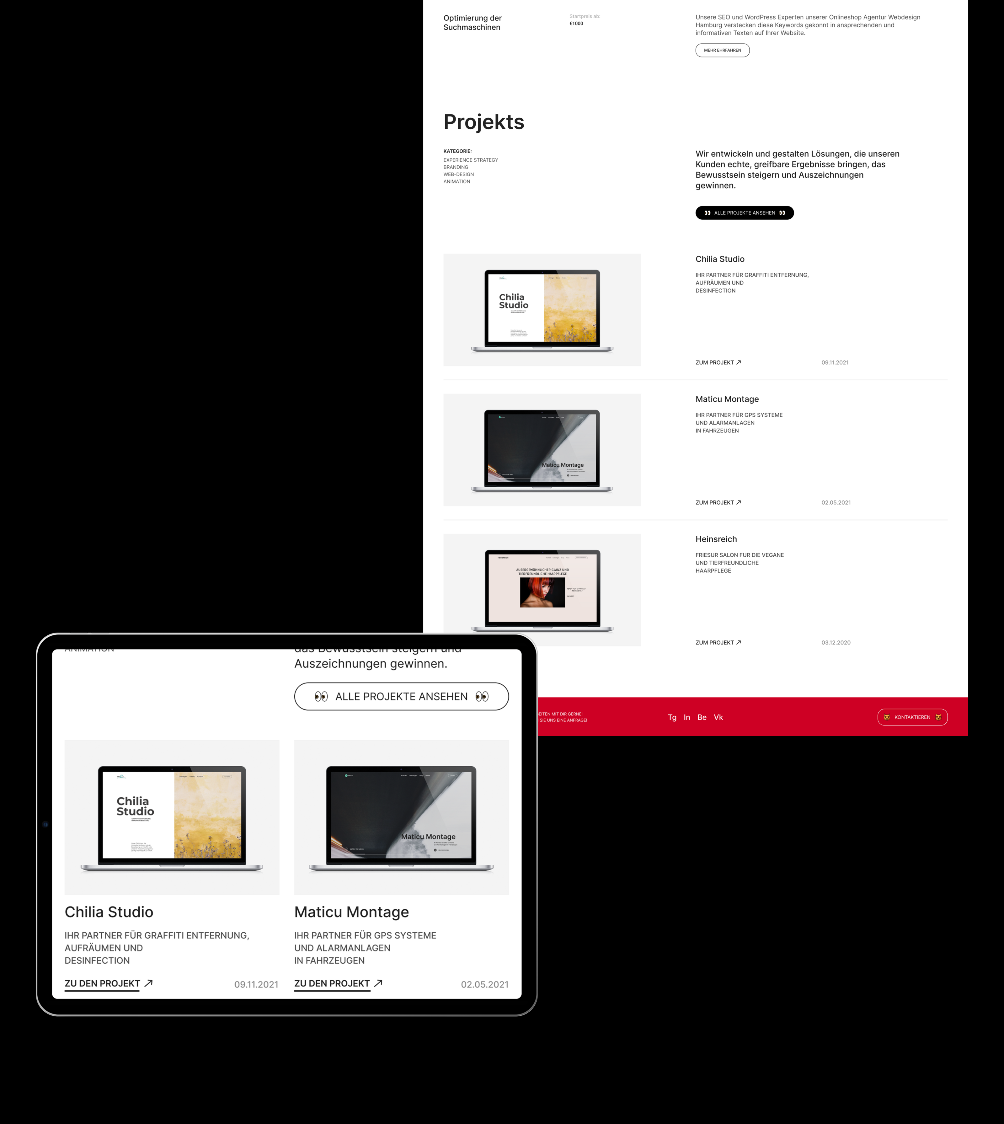 HAMBURG | Digital studio redesign — Изображение №3 — Интерфейсы, Брендинг на Dprofile