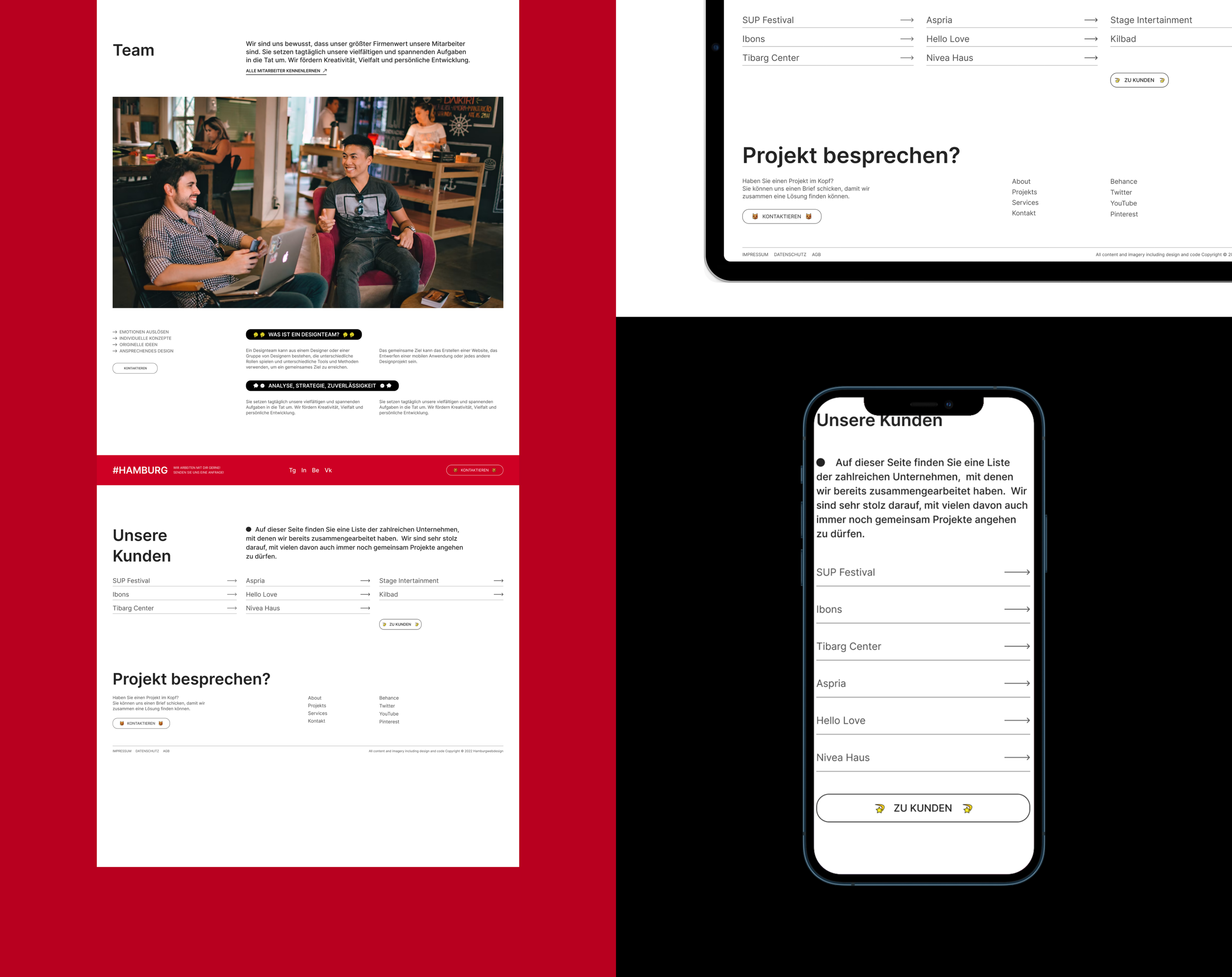 HAMBURG | Digital studio redesign — Изображение №10 — Интерфейсы, Брендинг на Dprofile