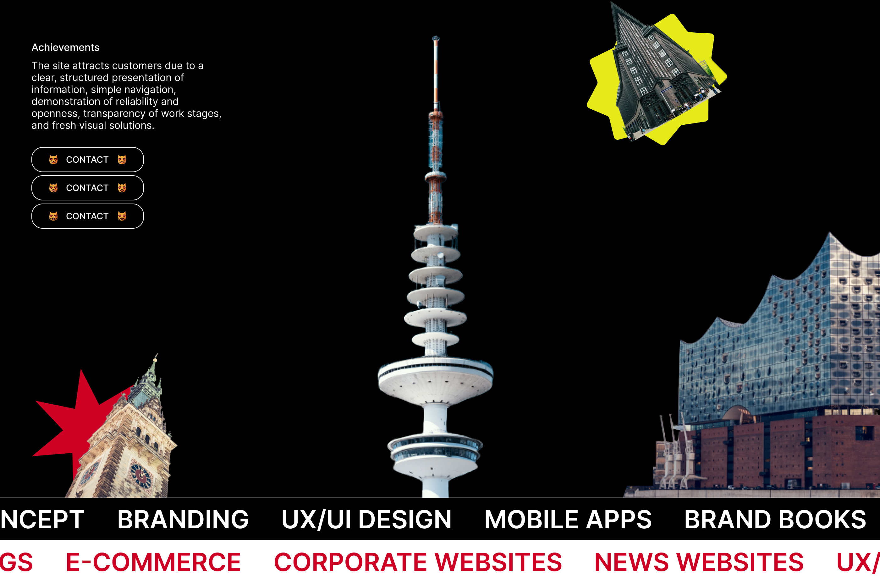 HAMBURG | Digital studio redesign — Изображение №8 — Интерфейсы, Брендинг на Dprofile