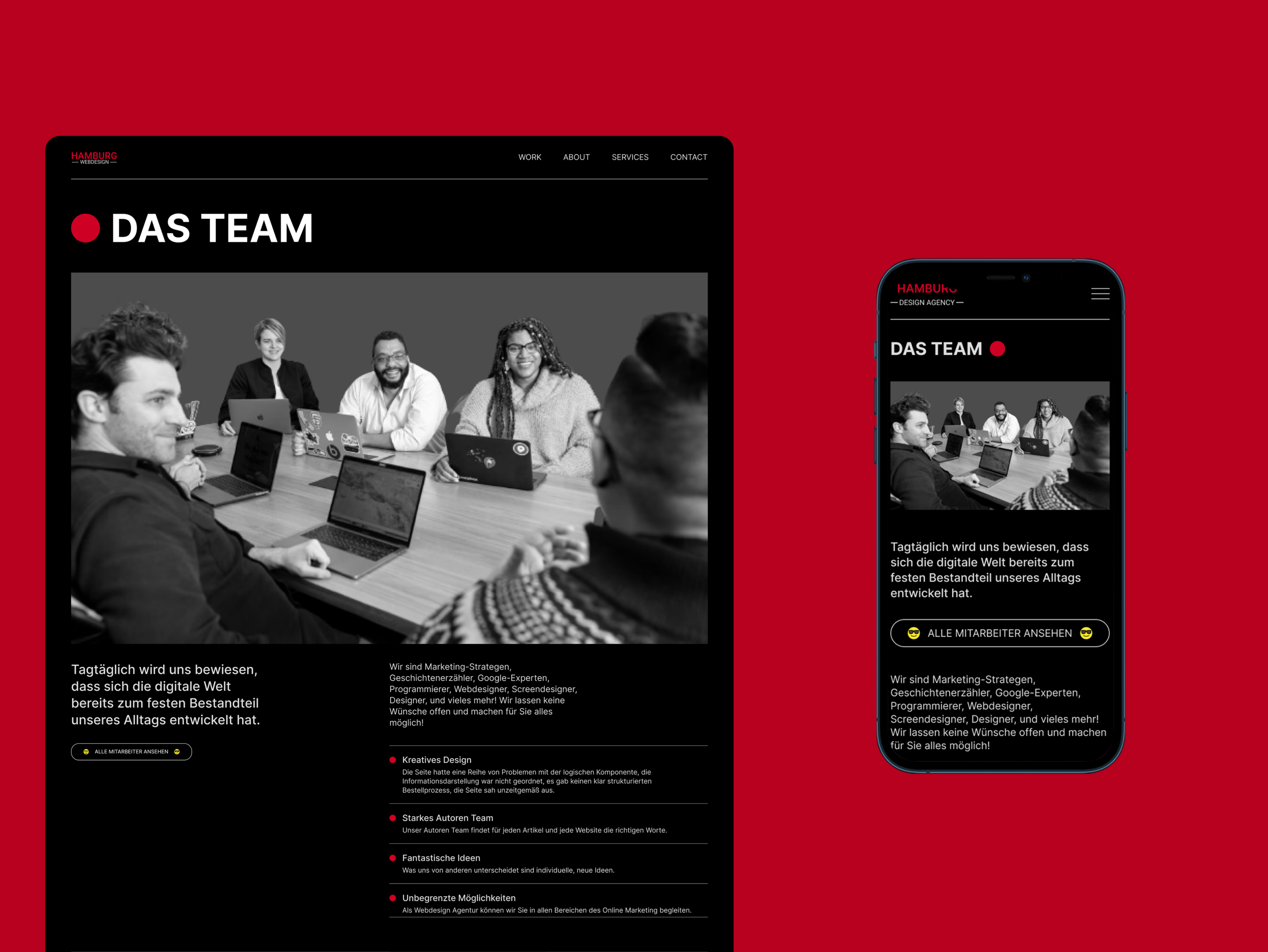 HAMBURG | Digital studio redesign — Изображение №12 — Интерфейсы, Брендинг на Dprofile