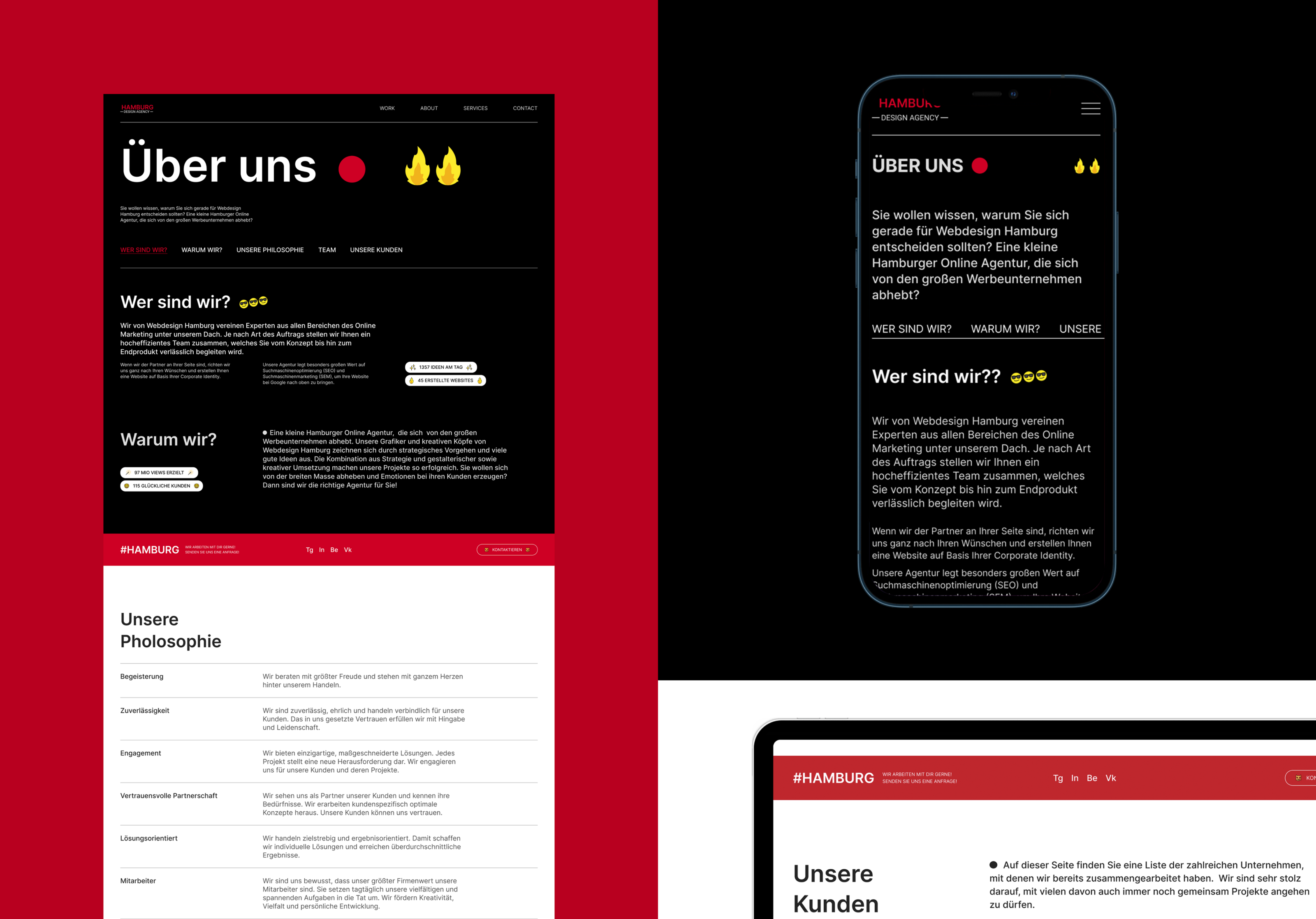 HAMBURG | Digital studio redesign — Изображение №9 — Интерфейсы, Брендинг на Dprofile