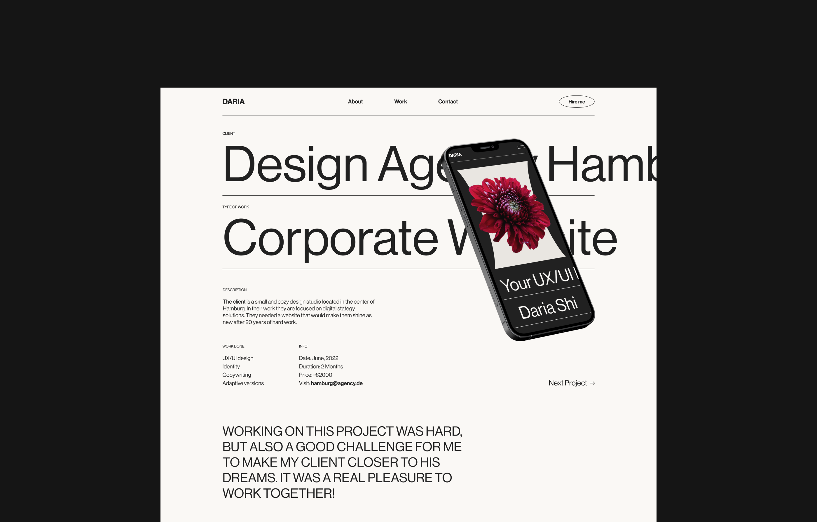 UX/UI Designer's website — Изображение №12 — Интерфейсы, Брендинг на Dprofile