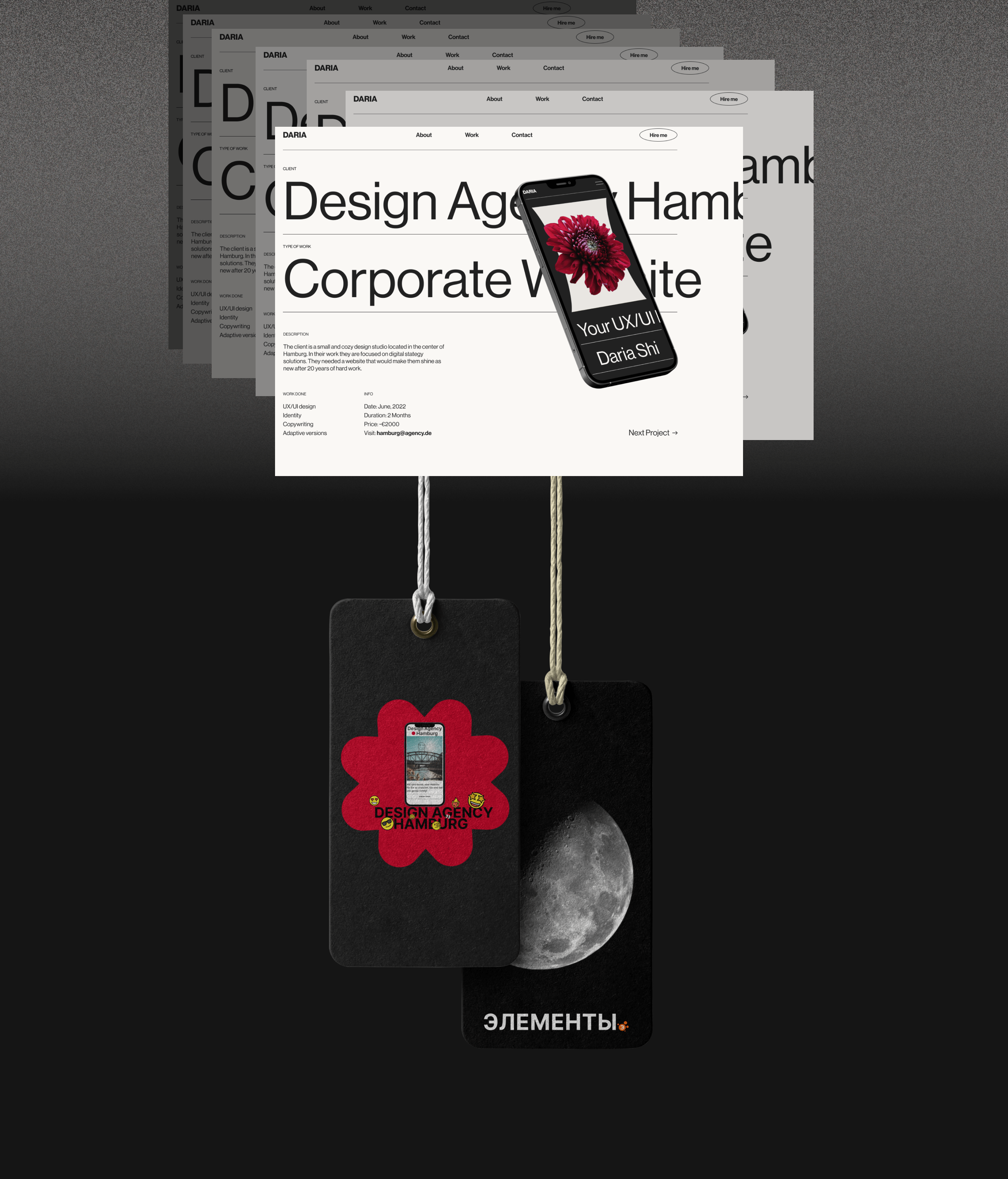 UX/UI Designer's website — Изображение №2 — Интерфейсы, Брендинг на Dprofile