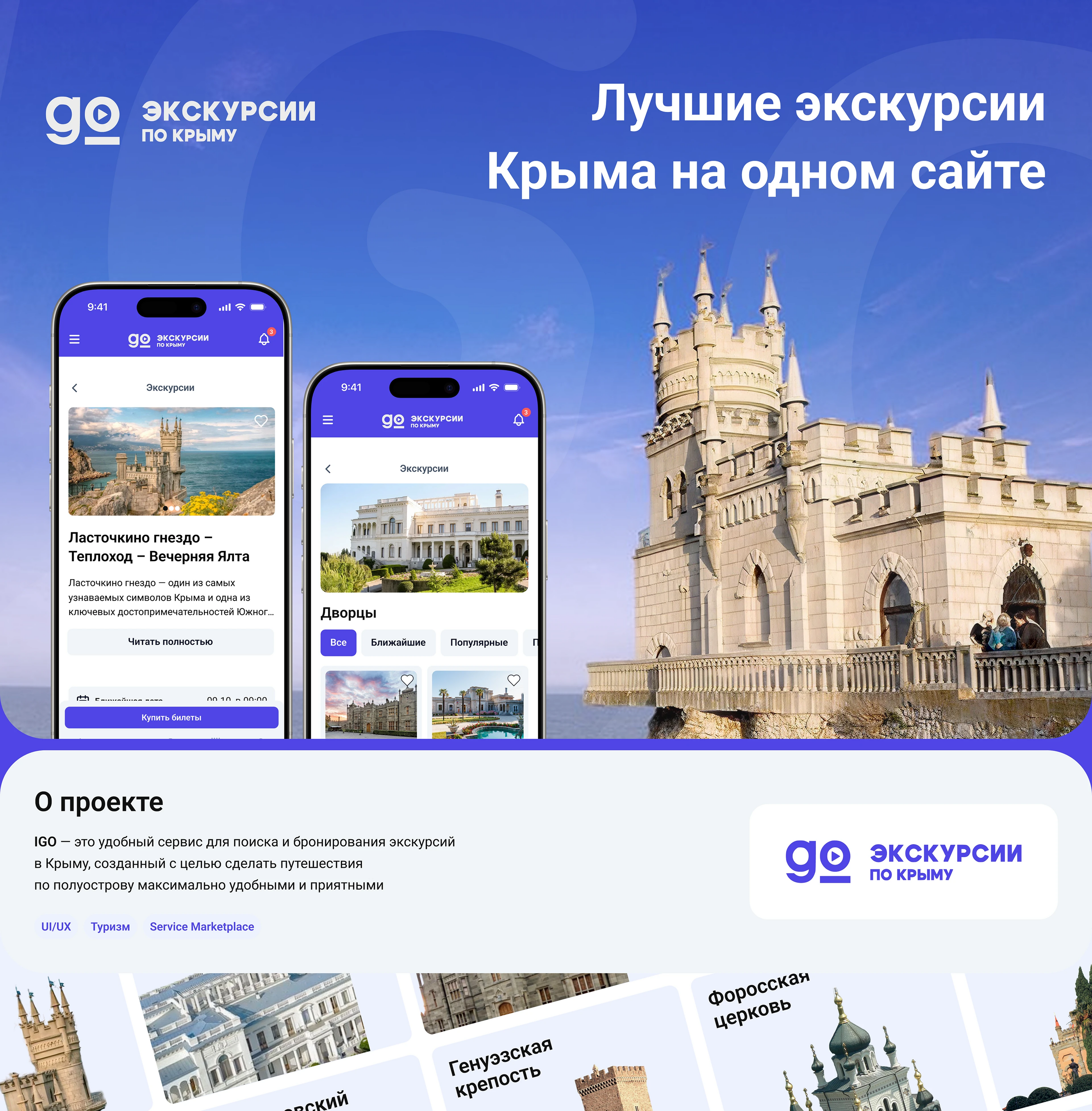 Сервис по размещению и продаже экскурсий IGO — Изображение №1 — Интерфейсы на Dprofile