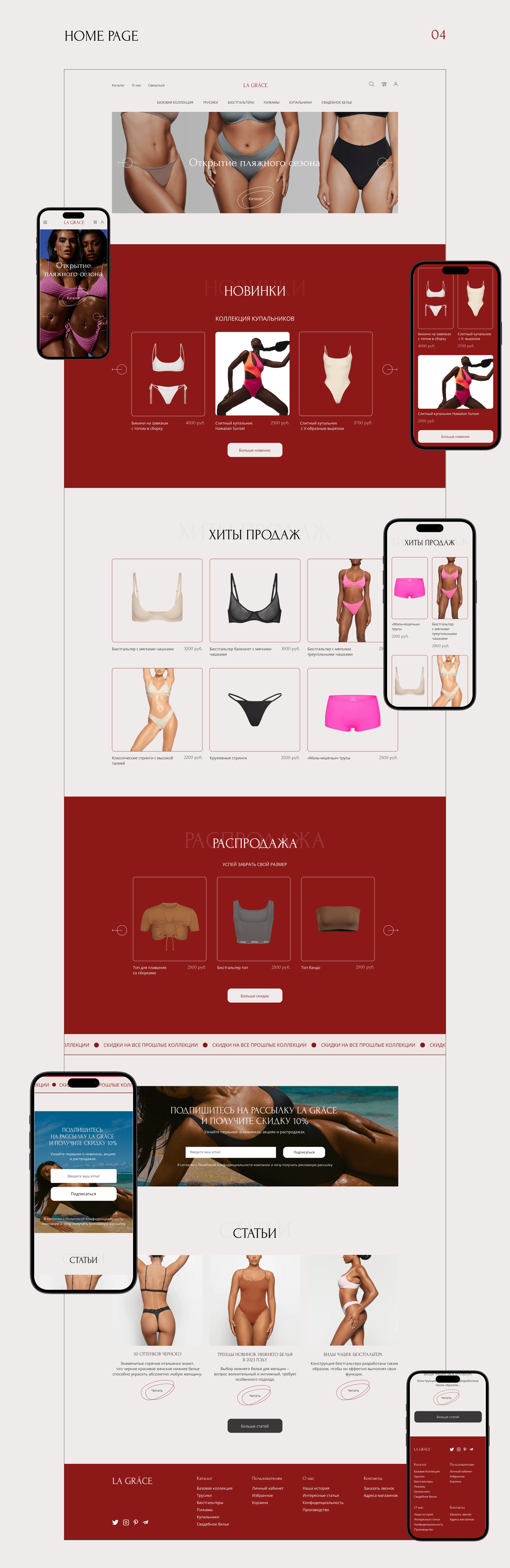 Lingerie store "La grace" — Изображение №6 — Интерфейсы, Брендинг на Dprofile