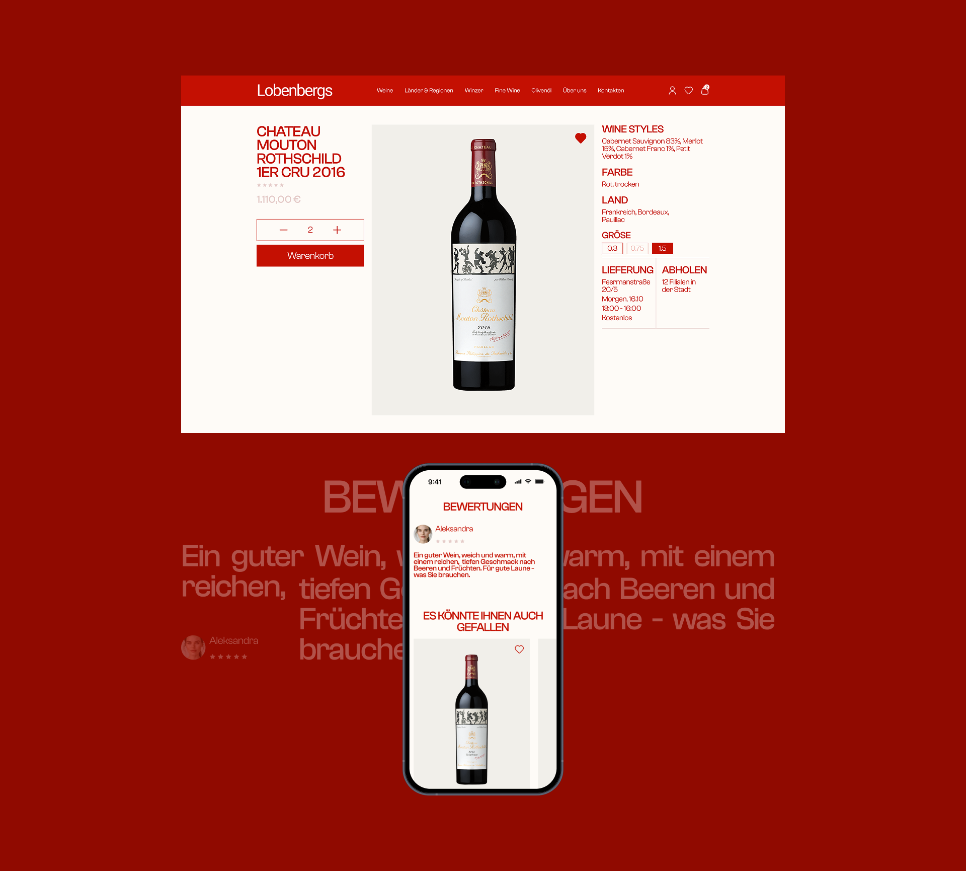 LOBENBERGS UX/UI REDESIGN — Изображение №8 — Интерфейсы, Анимация на Dprofile