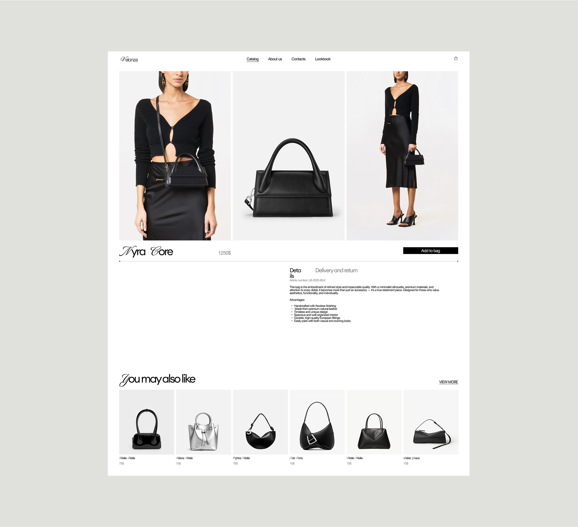 Velonza | Online store — Изображение №8 — Интерфейсы на Dprofile