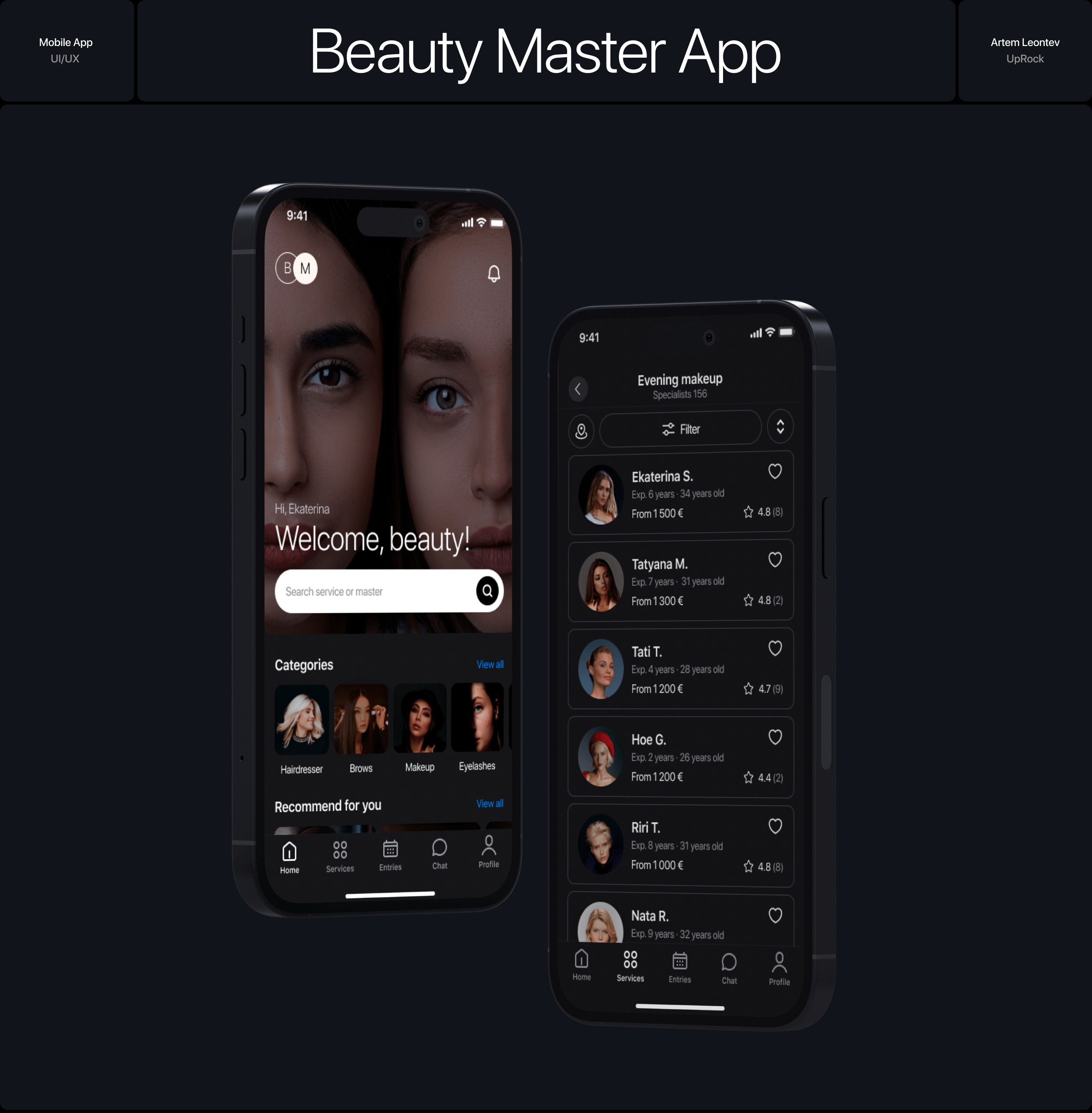 Beauty Master | Mobile Application — Изображение №1 — Интерфейсы на Dprofile