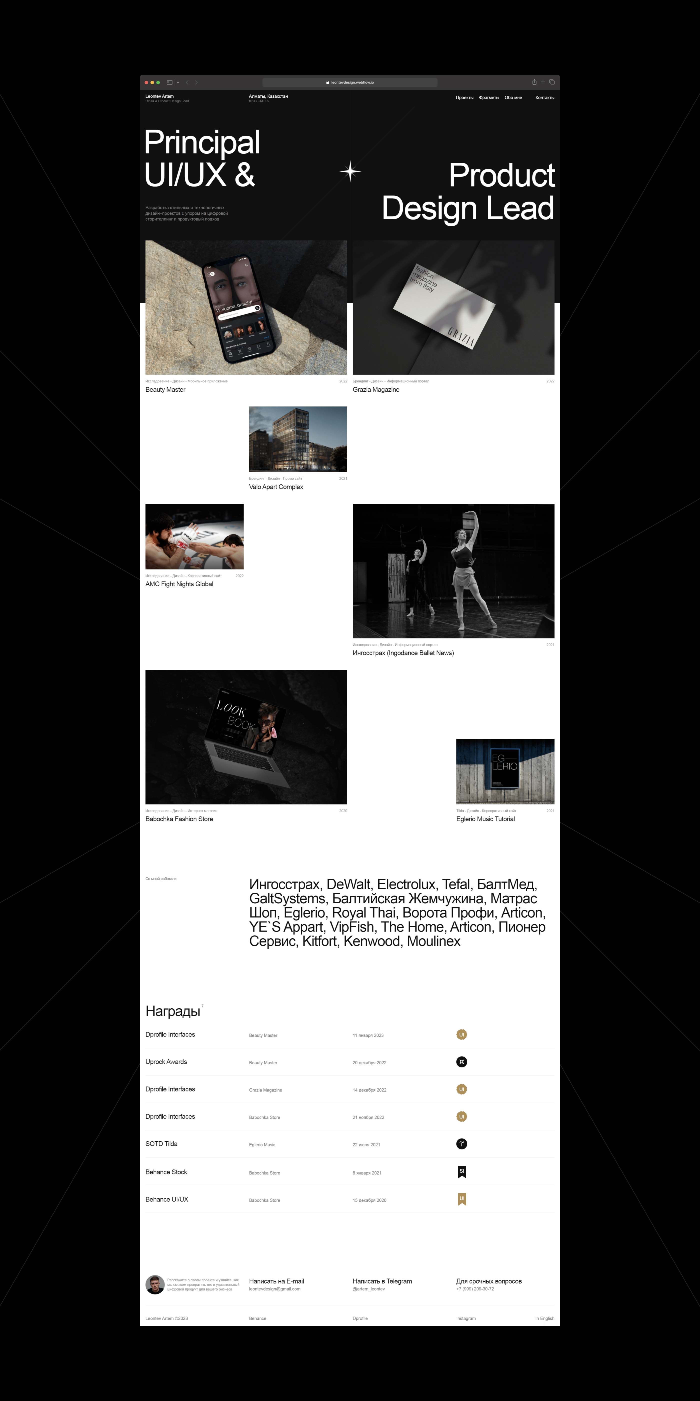 Leontev Artem | Personal Portfolio — Изображение №3 — Интерфейсы на Dprofile
