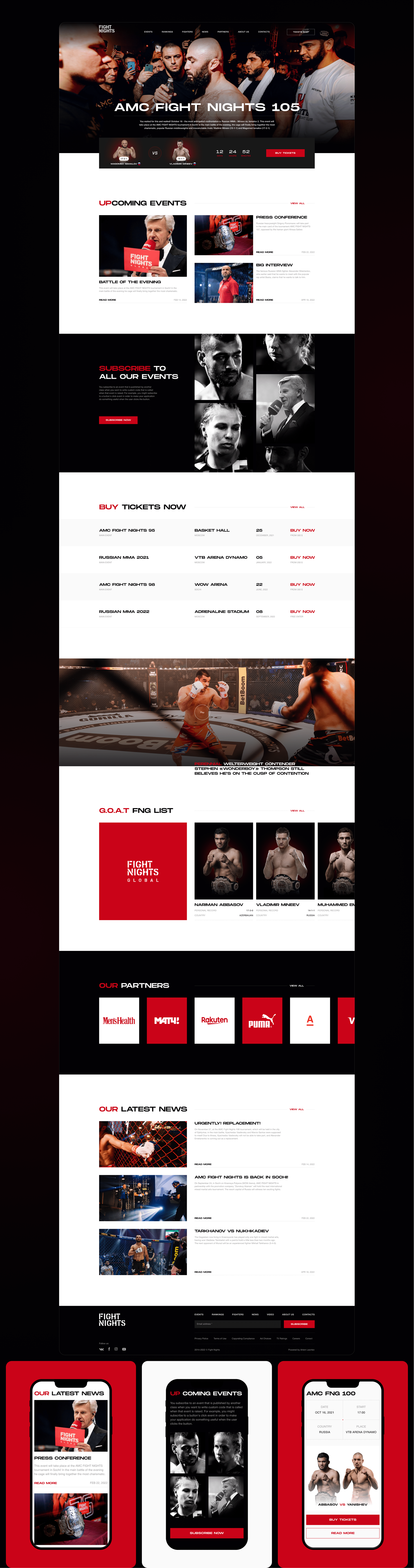 AMC FNG | Corporate Site Redesign — Изображение №2 — Интерфейсы, Брендинг на Dprofile
