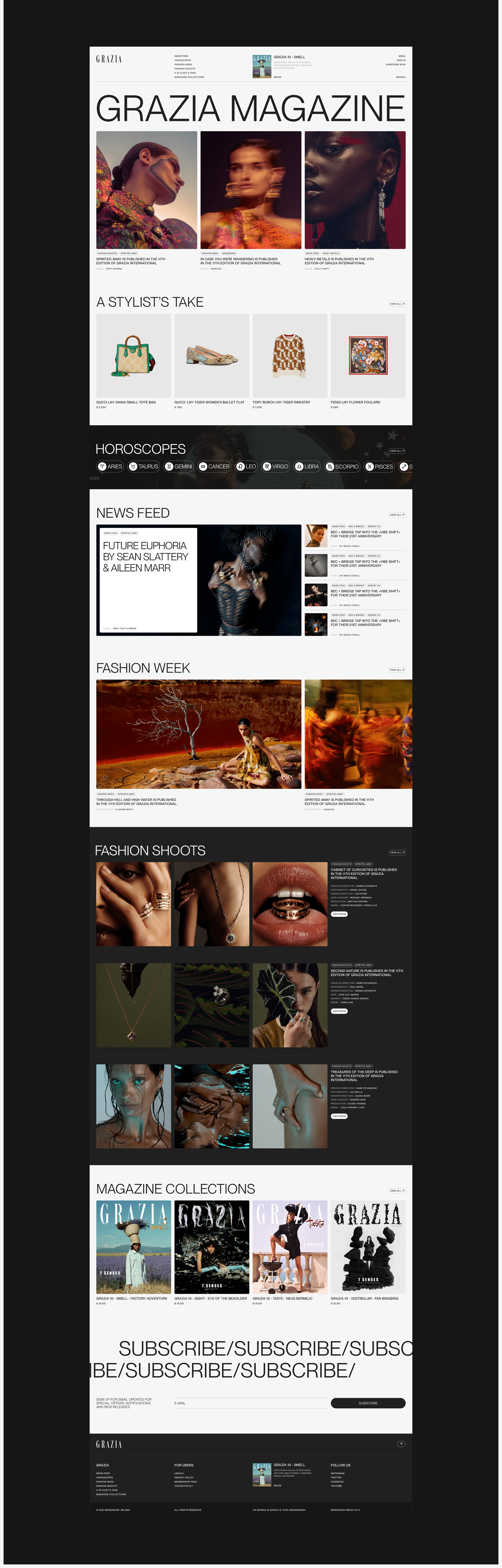 Grazia Magazine | News Site Redesign — Изображение №2 — Интерфейсы, Анимация на Dprofile