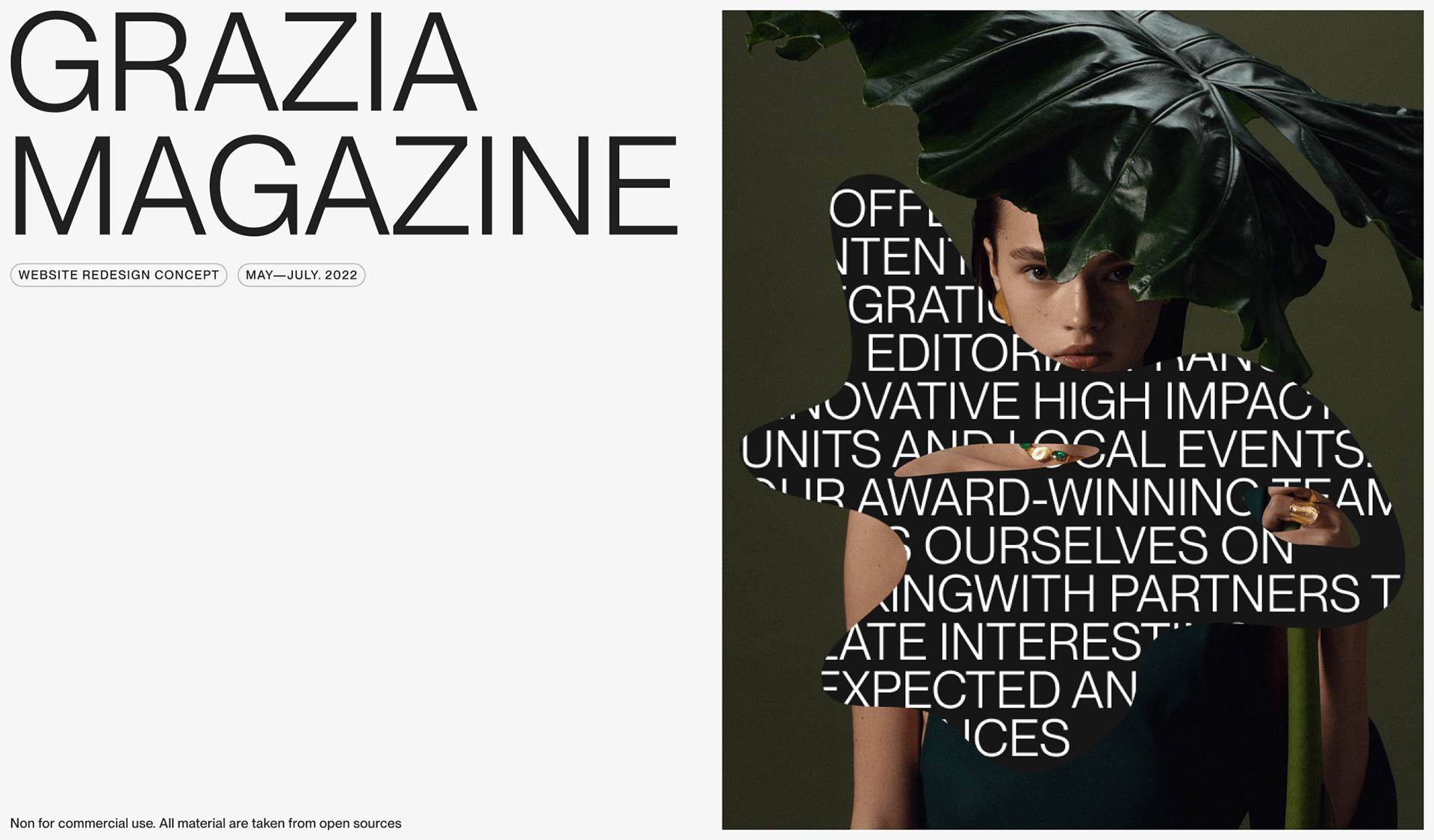 Grazia Magazine | News Site Redesign — Изображение №1 — Интерфейсы, Анимация на Dprofile