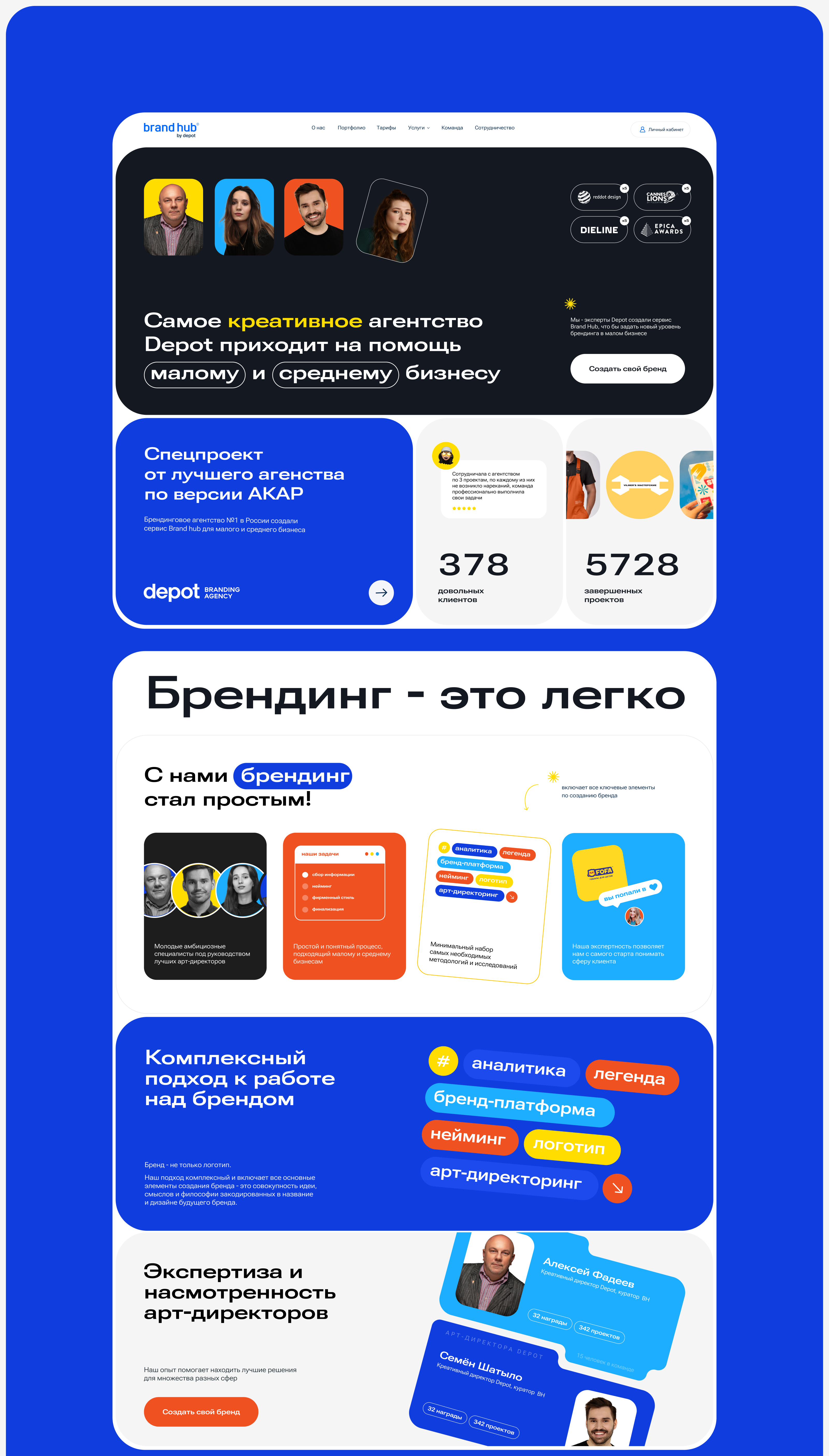 Brand hub - посадочная страница для сервиса — Изображение №4 — Интерфейсы на Dprofile