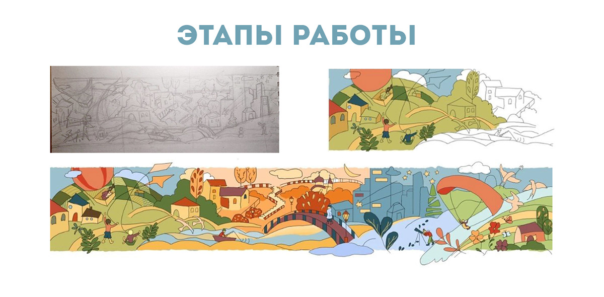 Эскиз для росписи стены — Изображение №2 — Иллюстрация на Dprofile