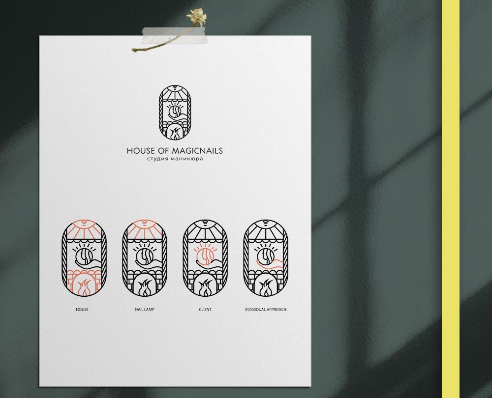 Manicure salon "House of magicnails" logotype — Брендинг, Иллюстрация на Dprofile