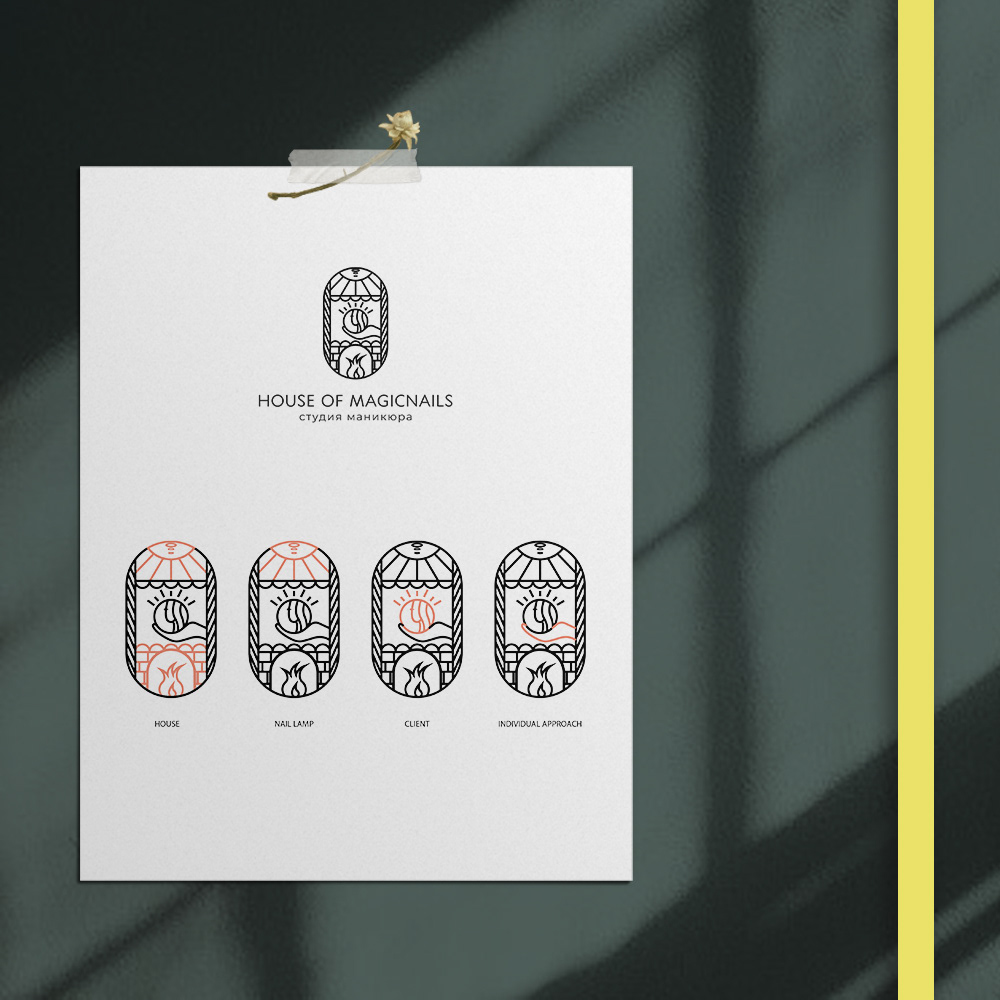 Manicure salon "House of magicnails" logotype — Изображение №1 — Брендинг, Иллюстрация на Dprofile