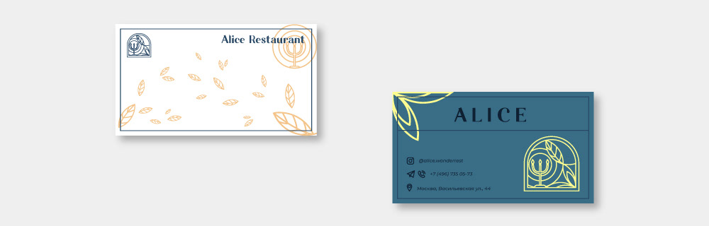 Alice restaurant IDENTITY — Изображение №5 — Брендинг, Иллюстрация на Dprofile