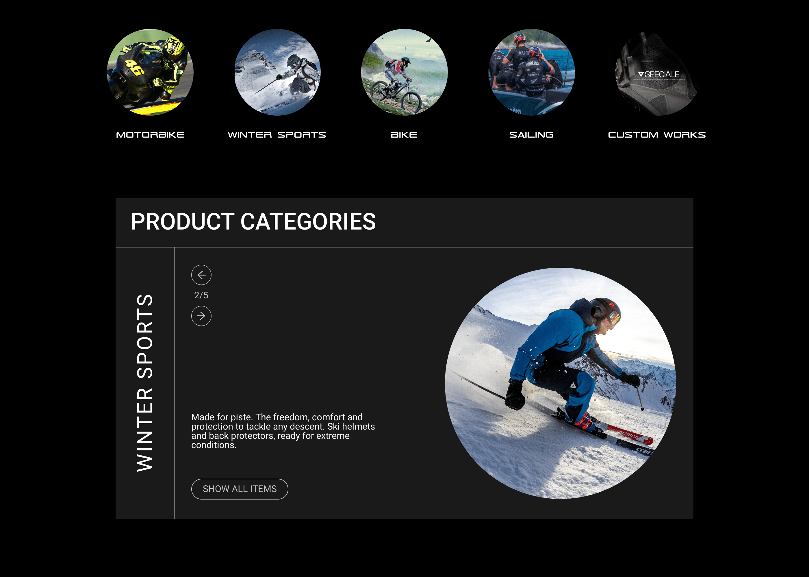 Dainese™ E-commerce redesign — Изображение №4 — Интерфейсы на Dprofile