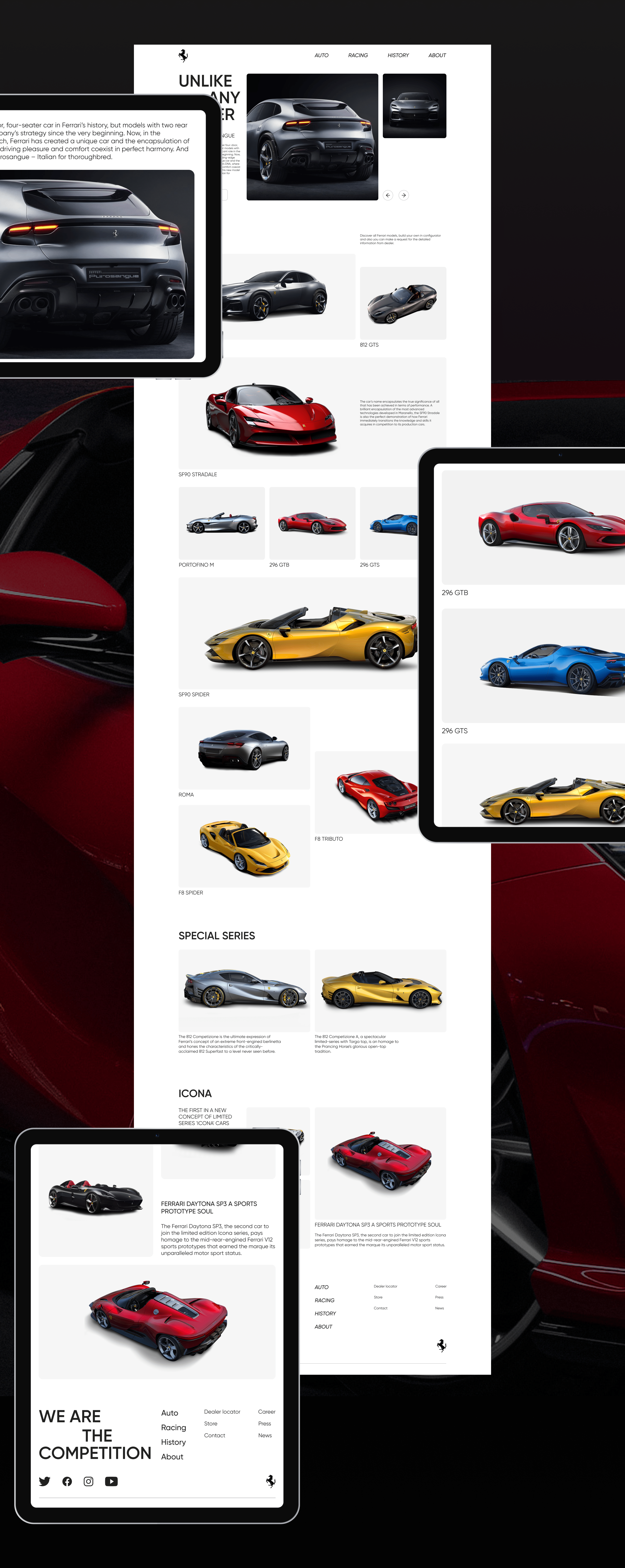 Ferrari | Corporate website — Изображение №4 — Интерфейсы на Dprofile