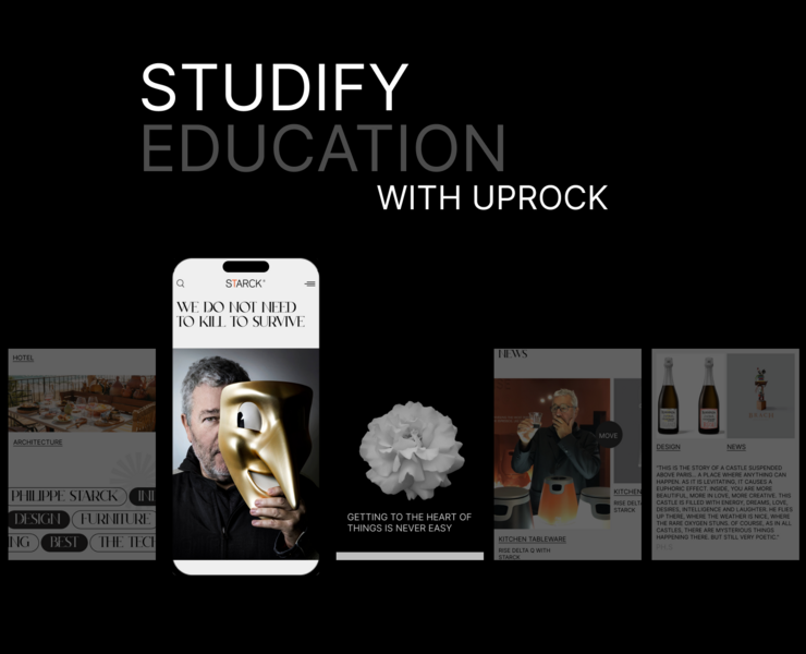 Ph Starck on Behance Website Redesign на Dprofile