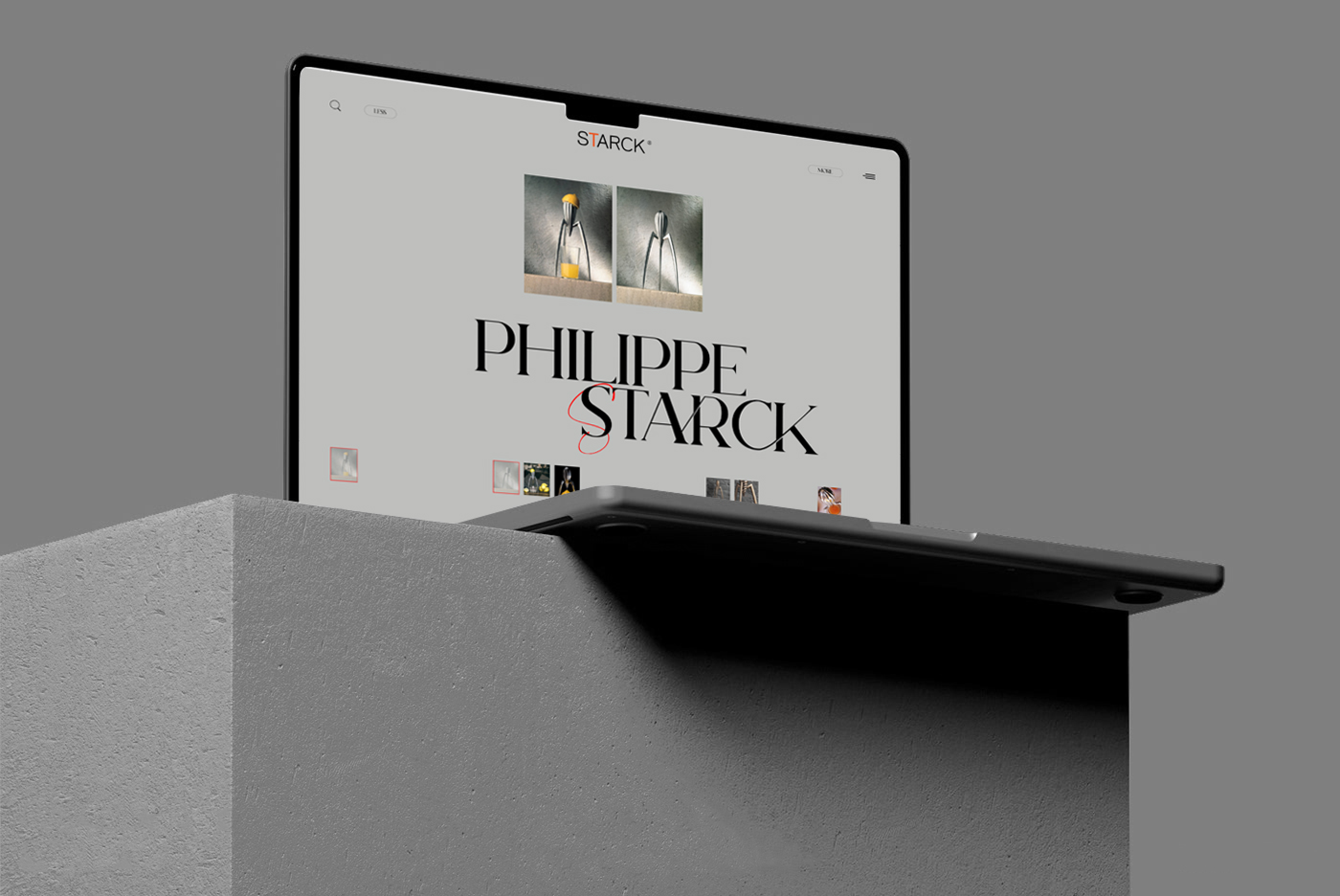 Ph Starck on Behance Website Redesign — Изображение №7 — Интерфейсы, Графика на Dprofile