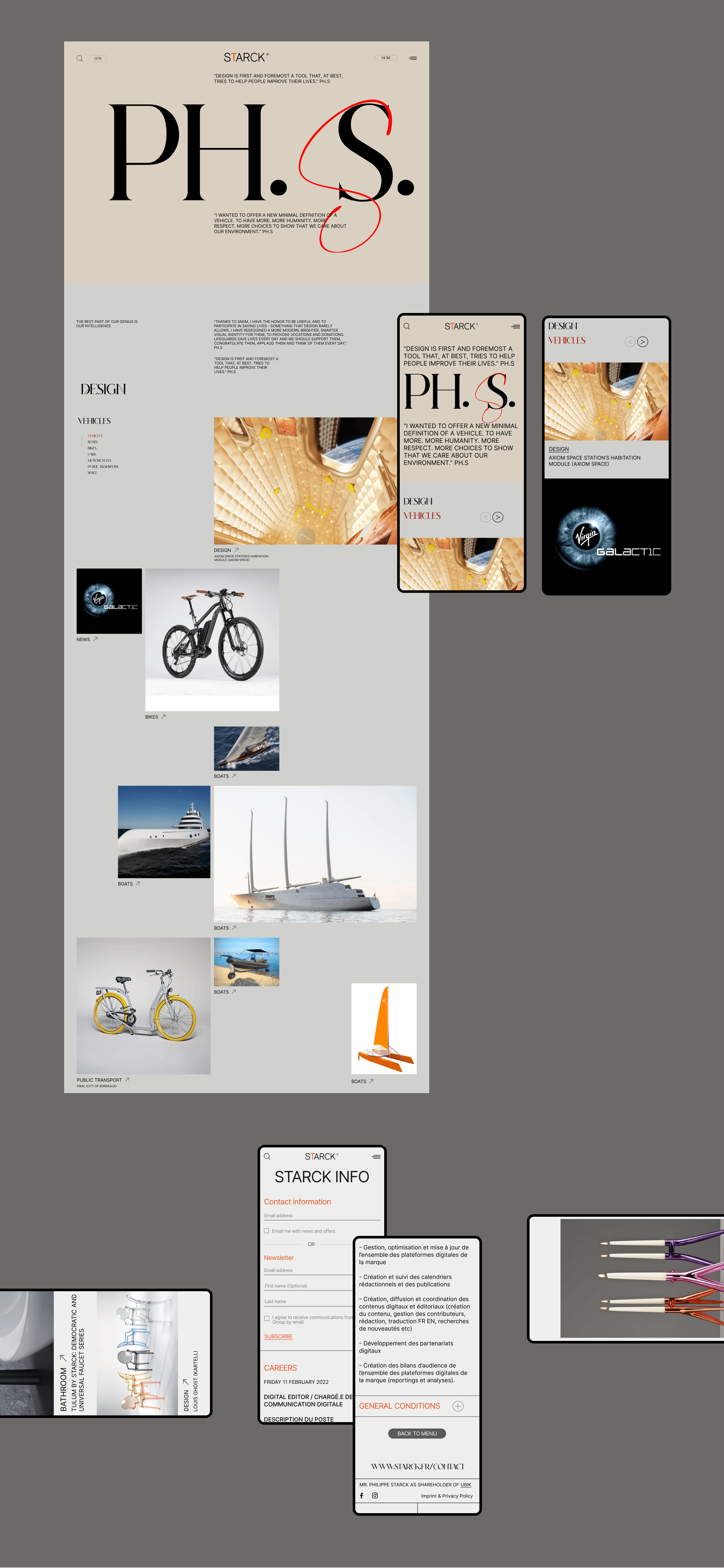 Ph Starck on Behance Website Redesign — Изображение №12 — Интерфейсы, Графика на Dprofile