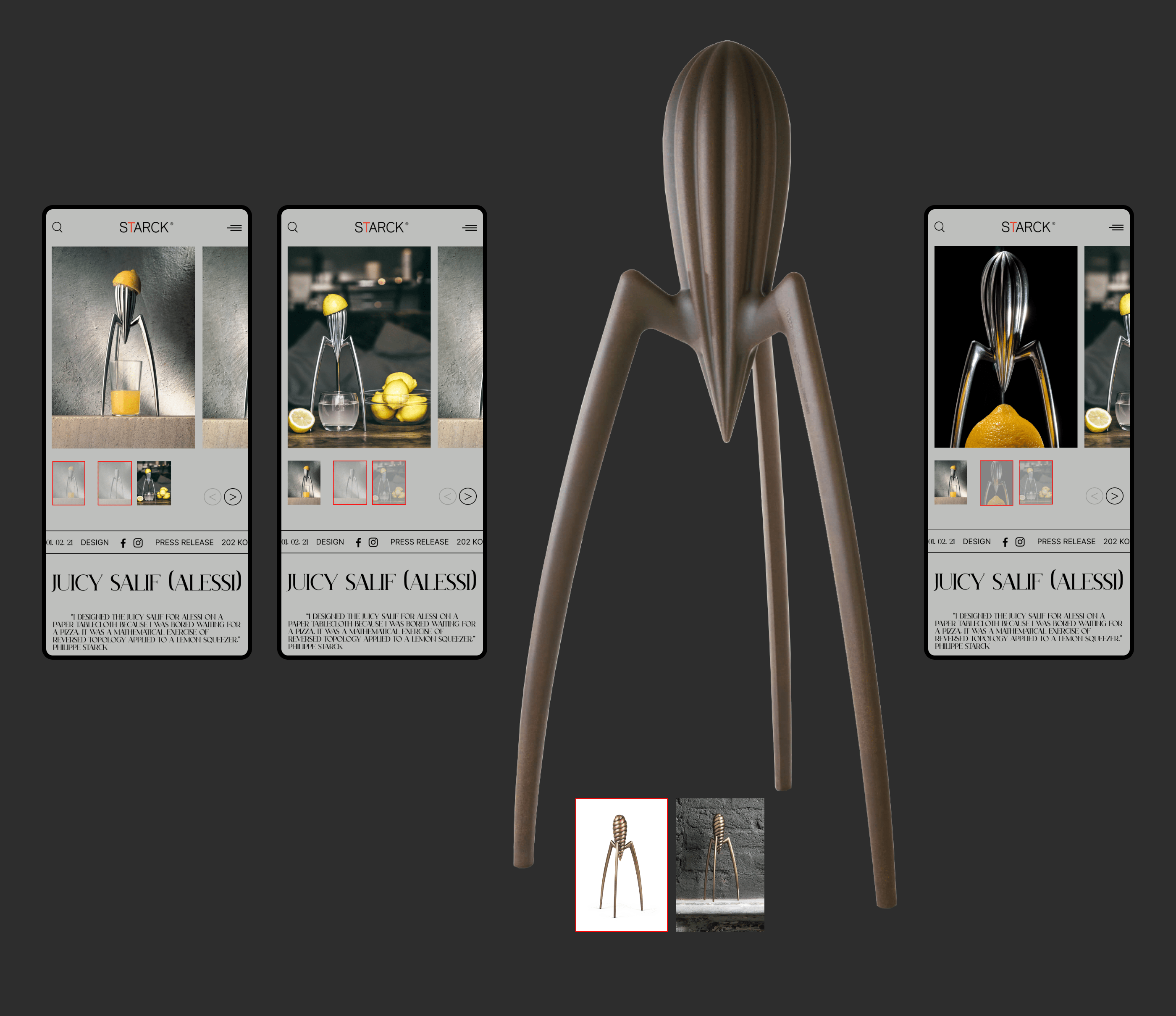 Ph Starck on Behance Website Redesign — Изображение №10 — Интерфейсы, Графика на Dprofile