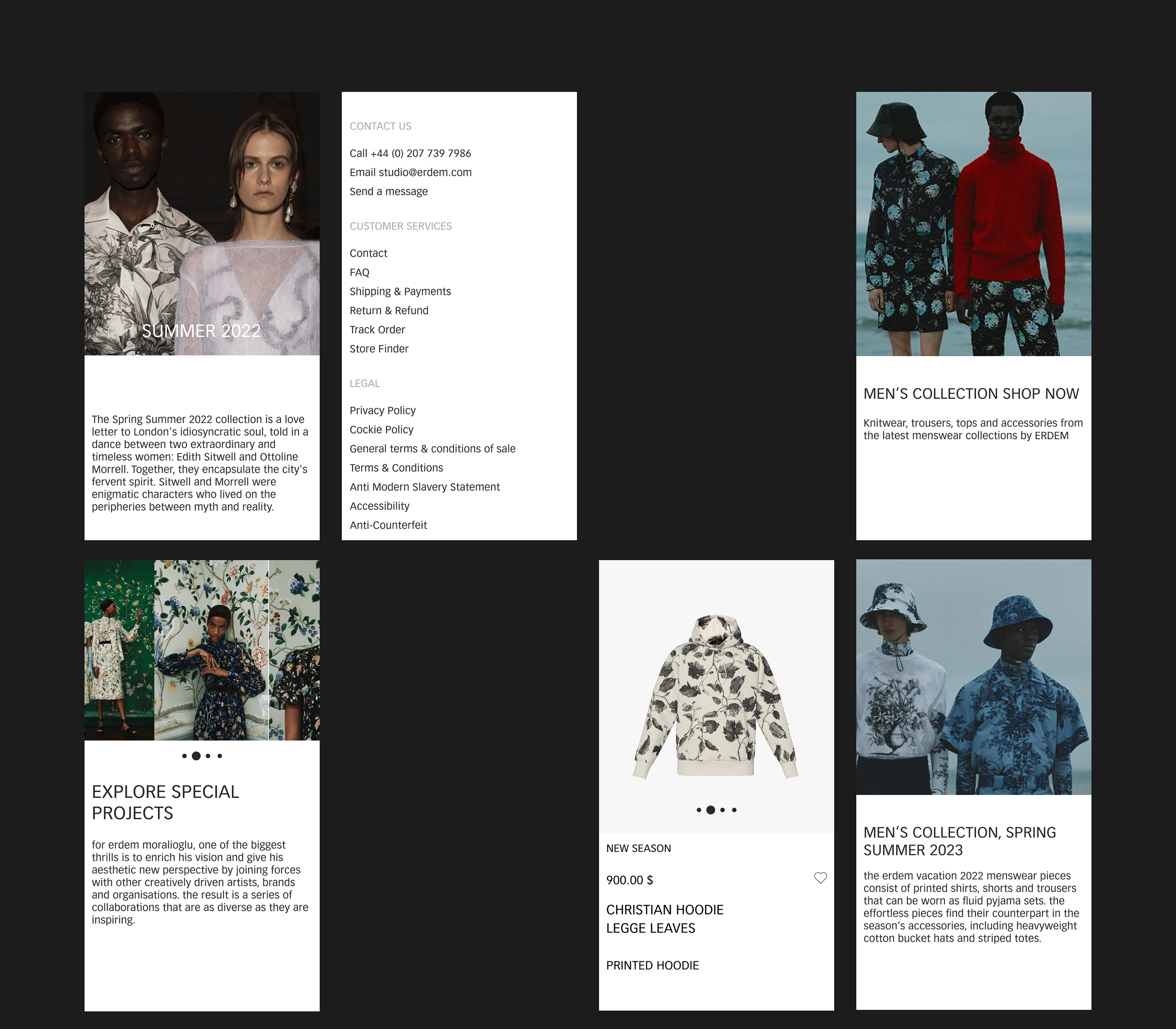 ERDEM — Website redesign 2022 — Изображение №6 — Интерфейсы, Графика на Dprofile