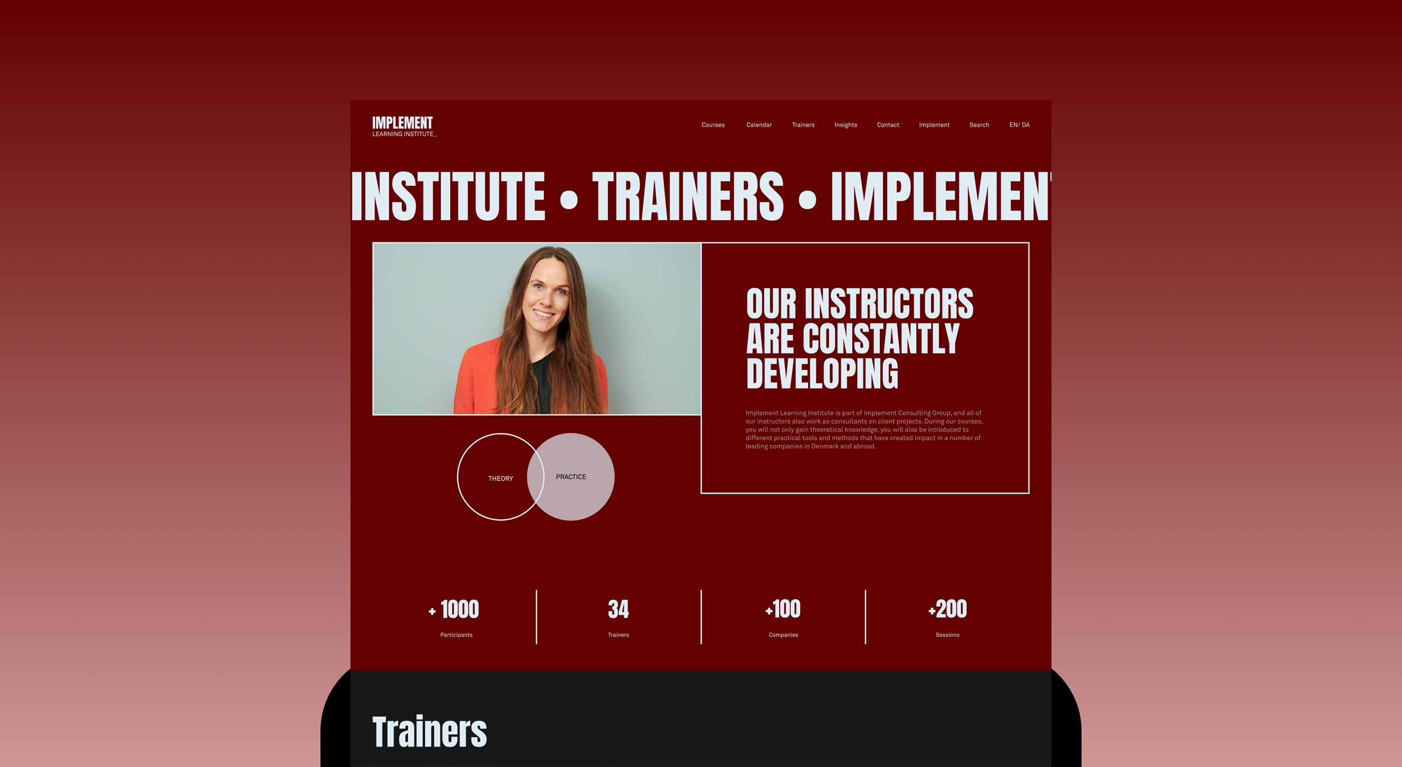 Learninginstitute.Implement - Website redesign UI/UX — Изображение №2 — Интерфейсы, Графика на Dprofile