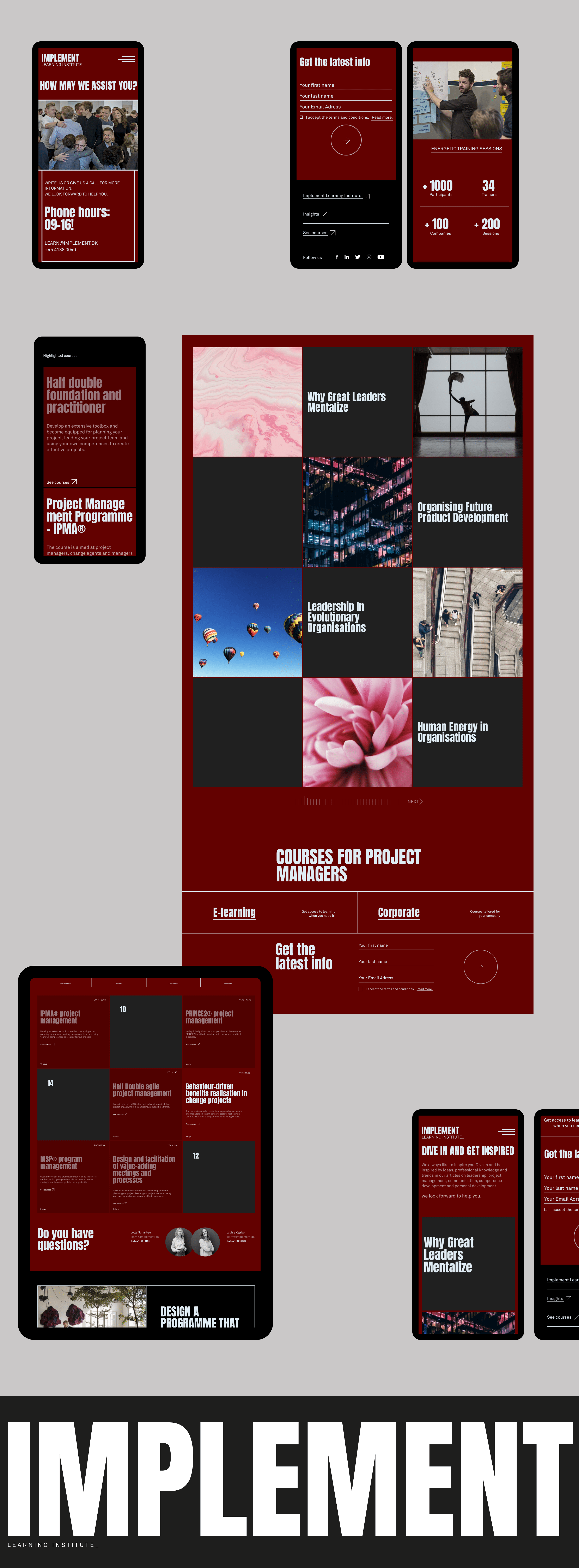 Learninginstitute.Implement - Website redesign UI/UX — Изображение №5 — Интерфейсы, Графика на Dprofile