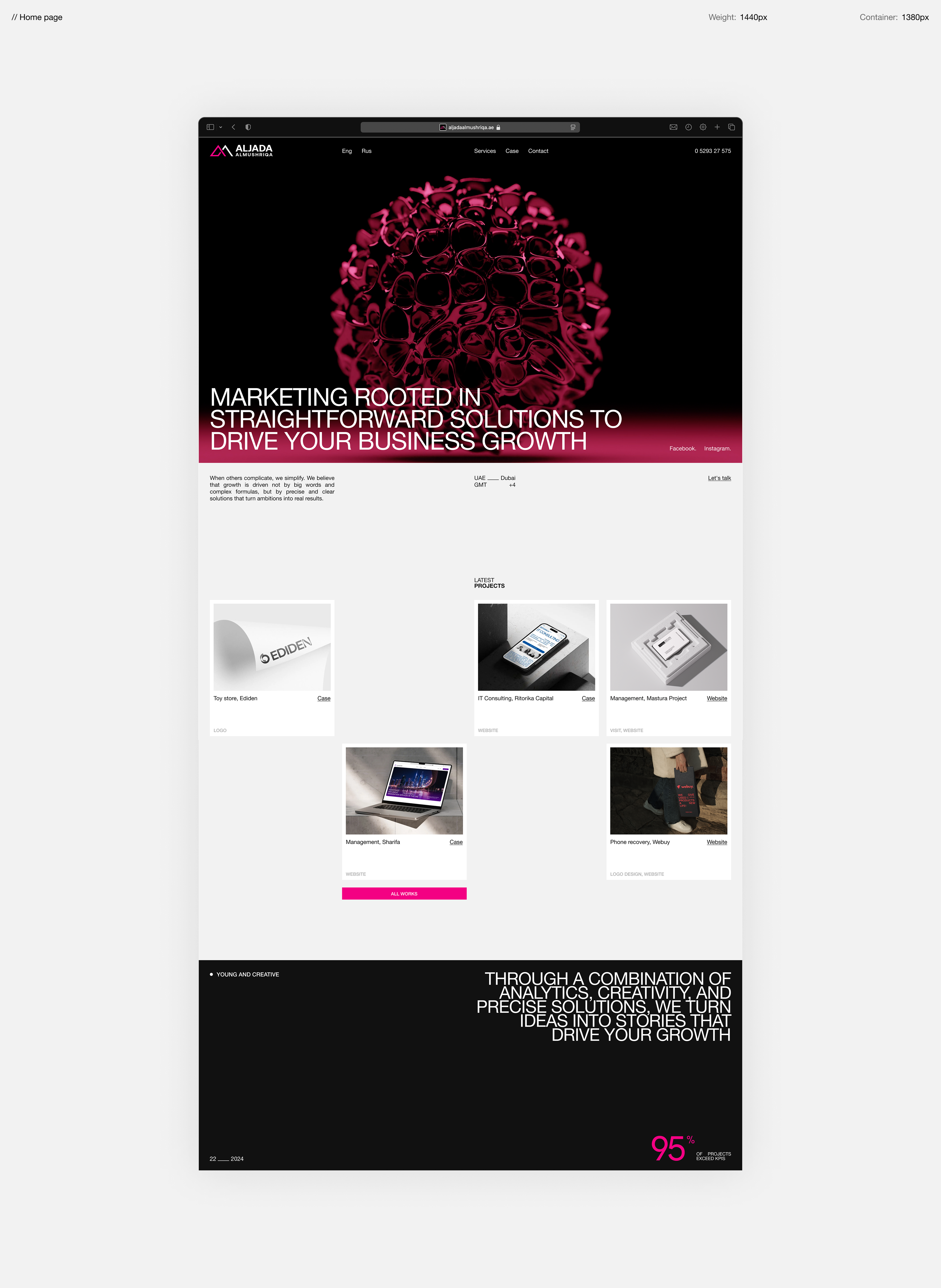 Aljadaalmushriqa - Website — Изображение №5 — Интерфейсы на Dprofile