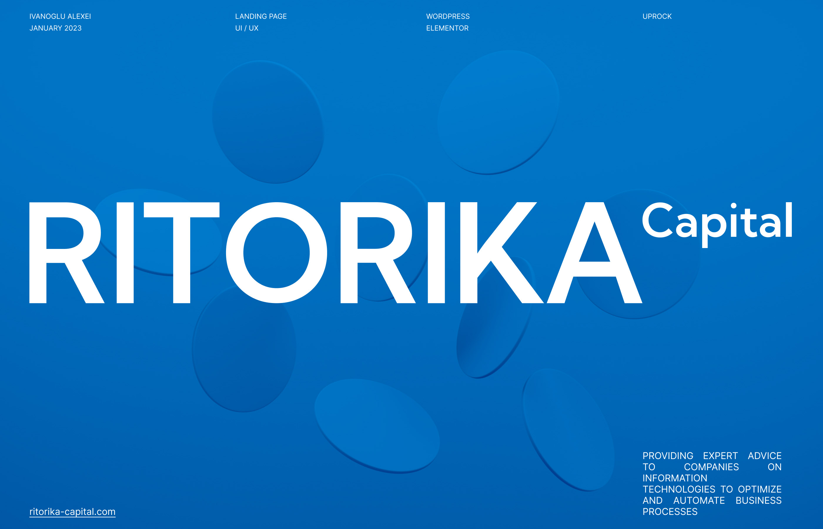 Ritorika Capital — Изображение №1 — Интерфейсы, Брендинг на Dprofile