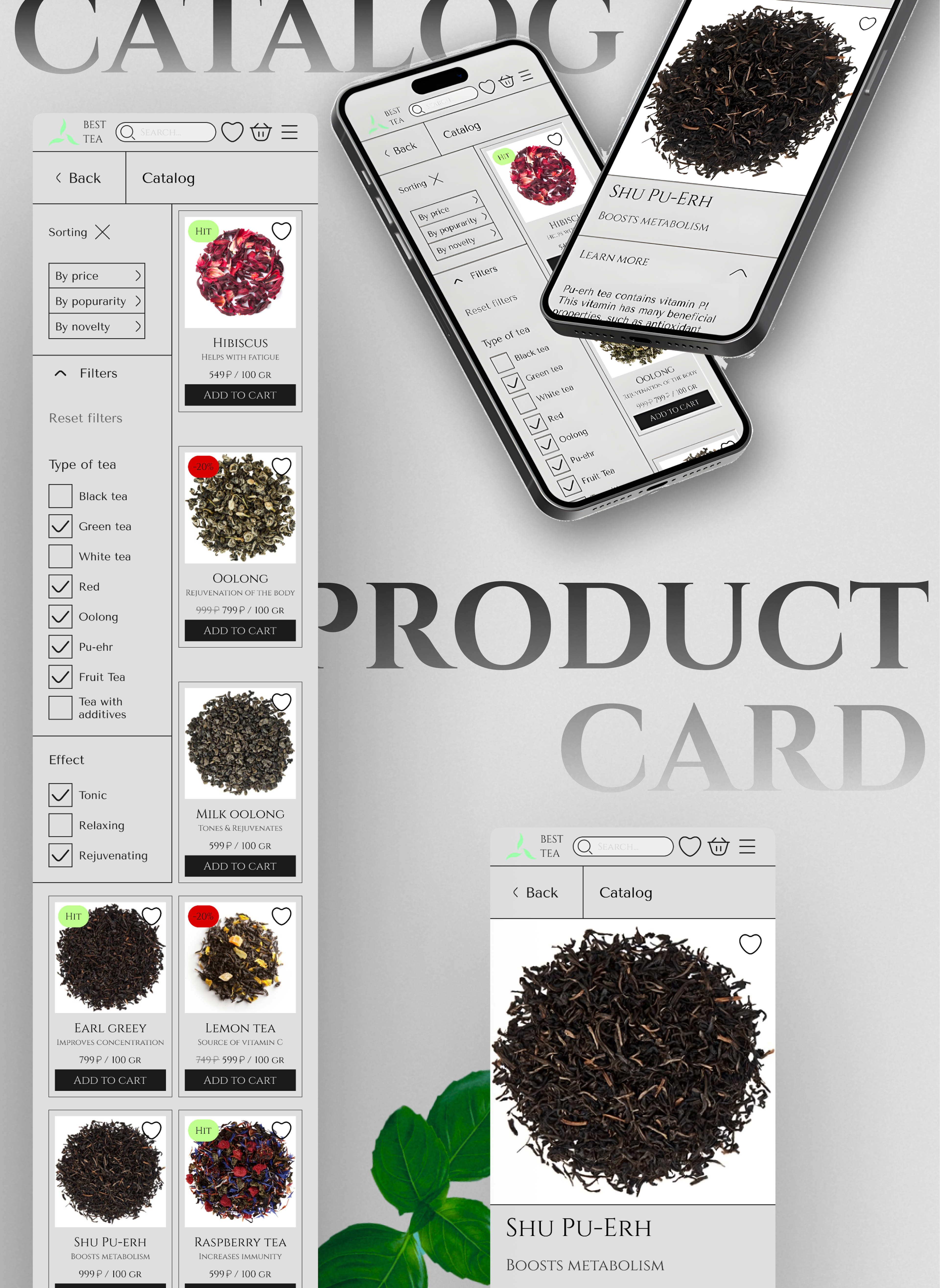 design concept/online tea shop — Изображение №5 — Интерфейсы, Маркетинг на Dprofile