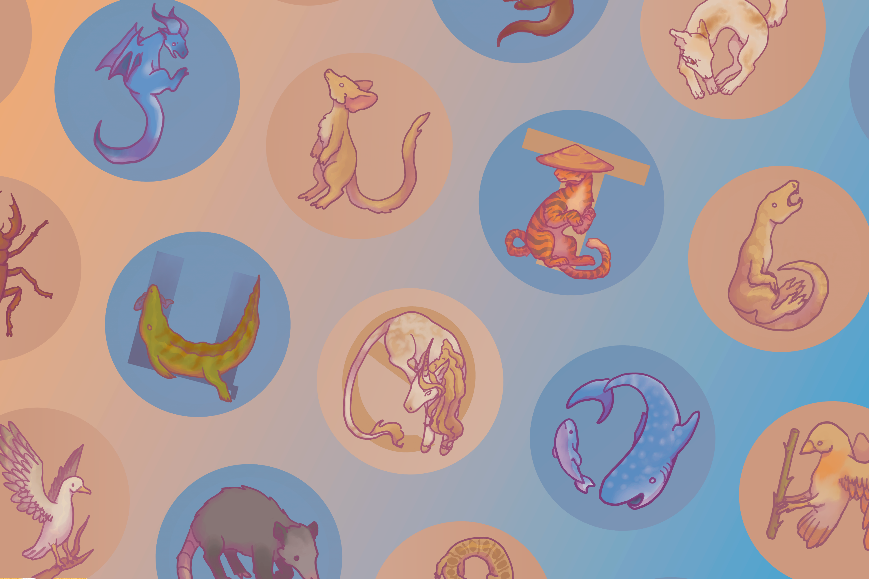 Буквальный челендж, алфавит со зверями — Изображение №10 — Иллюстрация, Графика на Dprofile