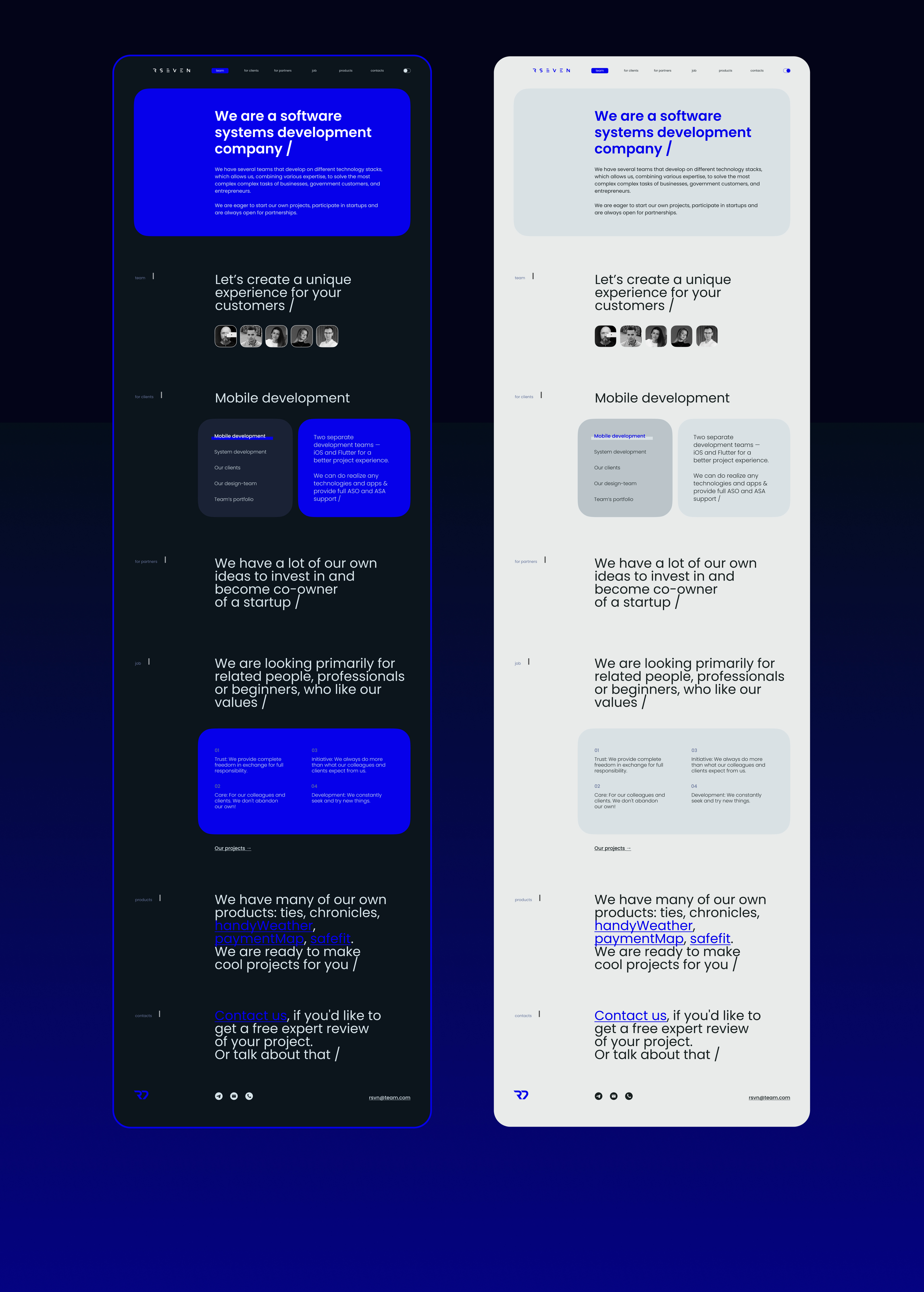 Landing page for a team of developers — Изображение №5 — Интерфейсы на Dprofile