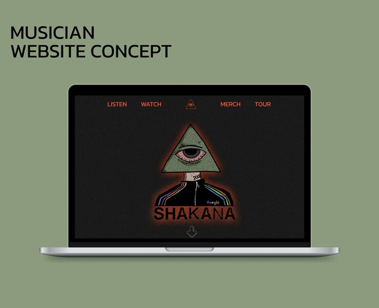 SHAKANA - musician website — Интерфейсы на Dprofile