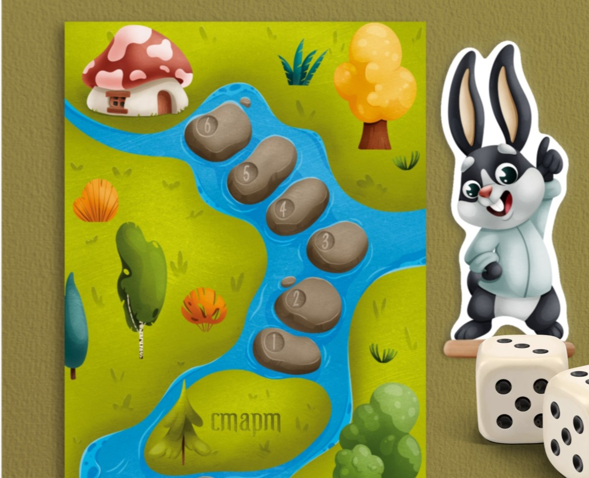 Board game "Steps" — Иллюстрация на Dprofile
