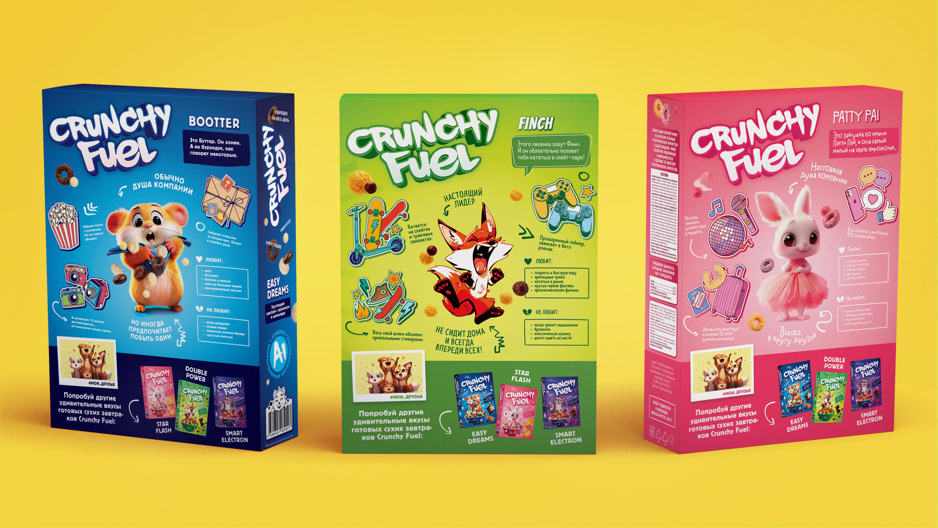 Разработка линейки готовых завтраков «Crunchy Fuel» — Изображение №10 — Брендинг, Иллюстрация на Dprofile