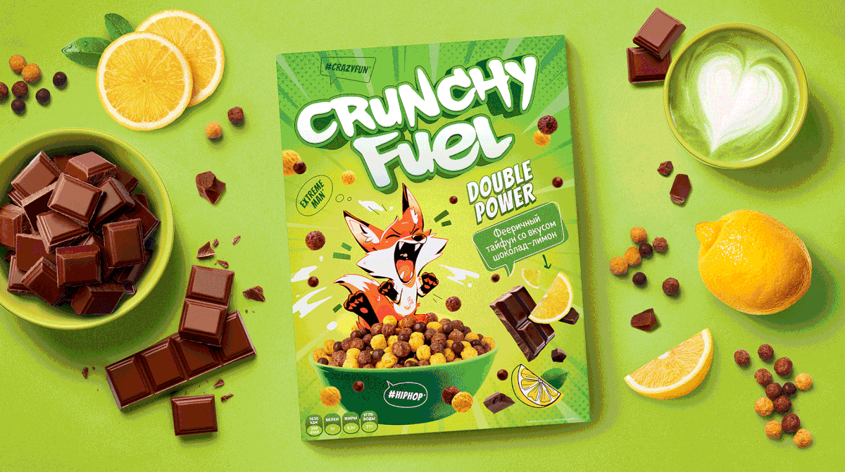 Разработка линейки готовых завтраков «Crunchy Fuel» — Изображение №1 — Брендинг, Иллюстрация на Dprofile